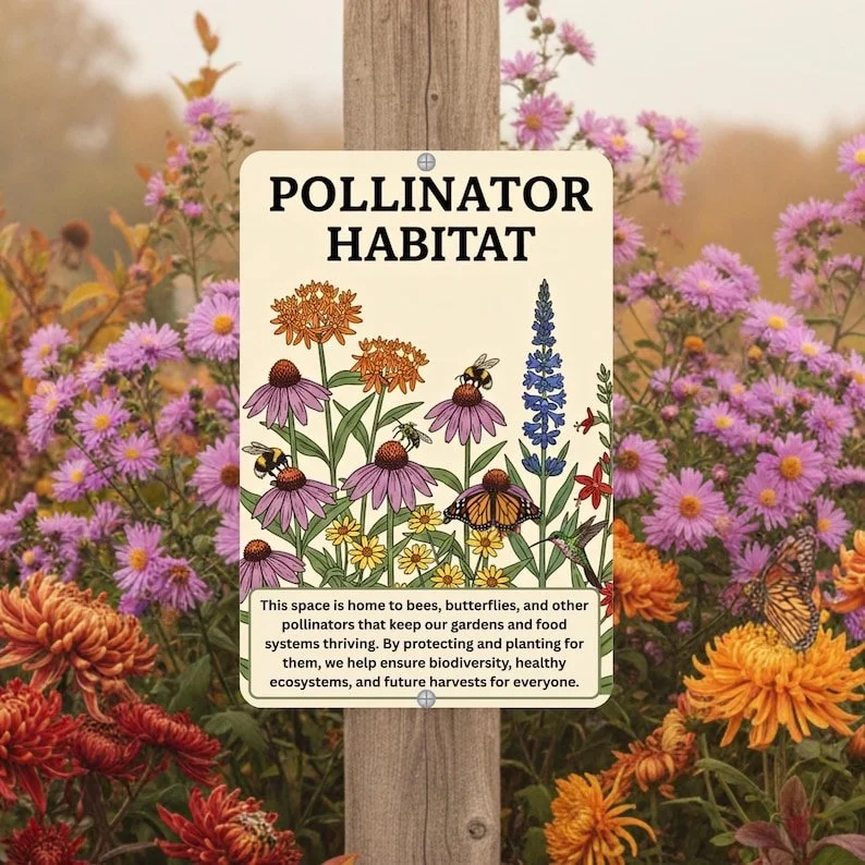 "Naturalist" Pollinator Habitat Sign