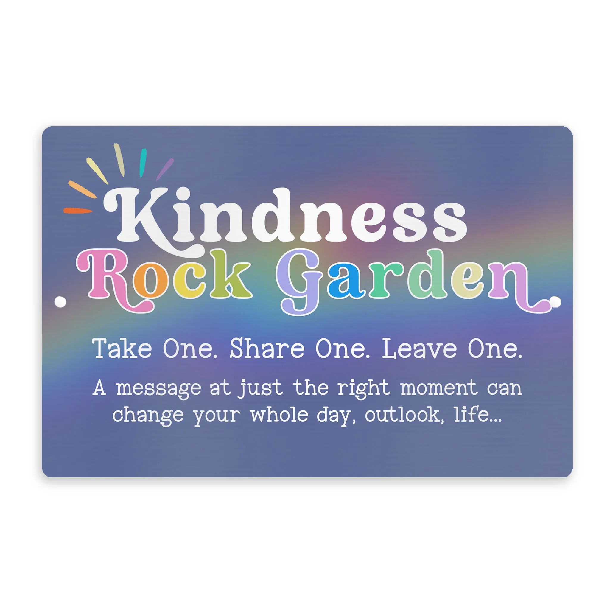 Purple Kindness Rock Garden Sign