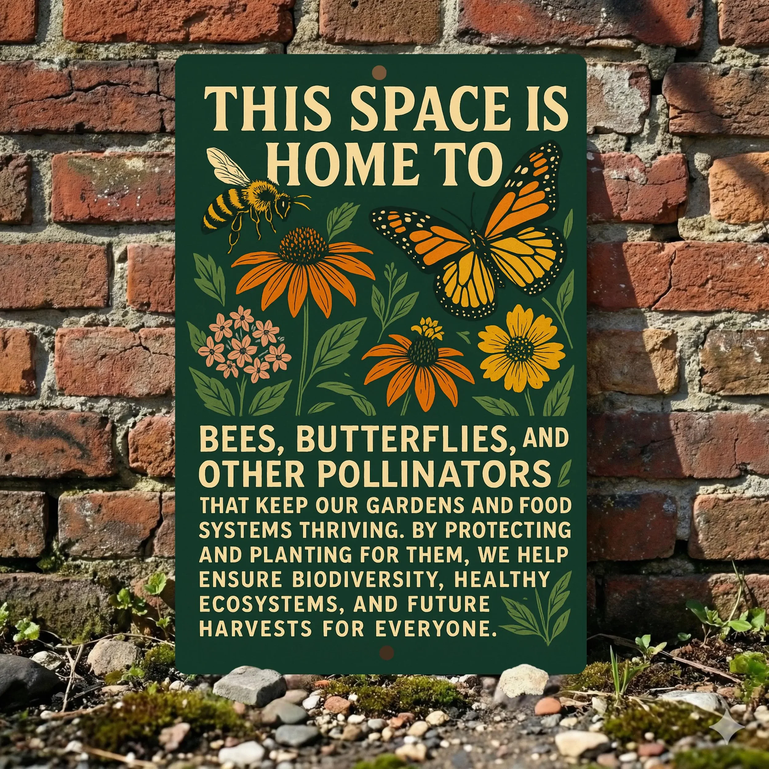 "This Space Is Home" Pollinator Habitat Sign