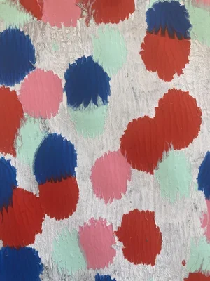 Gelli Plate Print: One of many from the show. Work by Steve Bolton