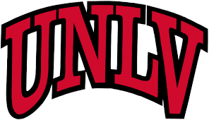 UNLV logo with red and black text