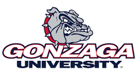 Gonzaga University logo featuring a bulldog mascot with the text 'Gonzaga University'.
