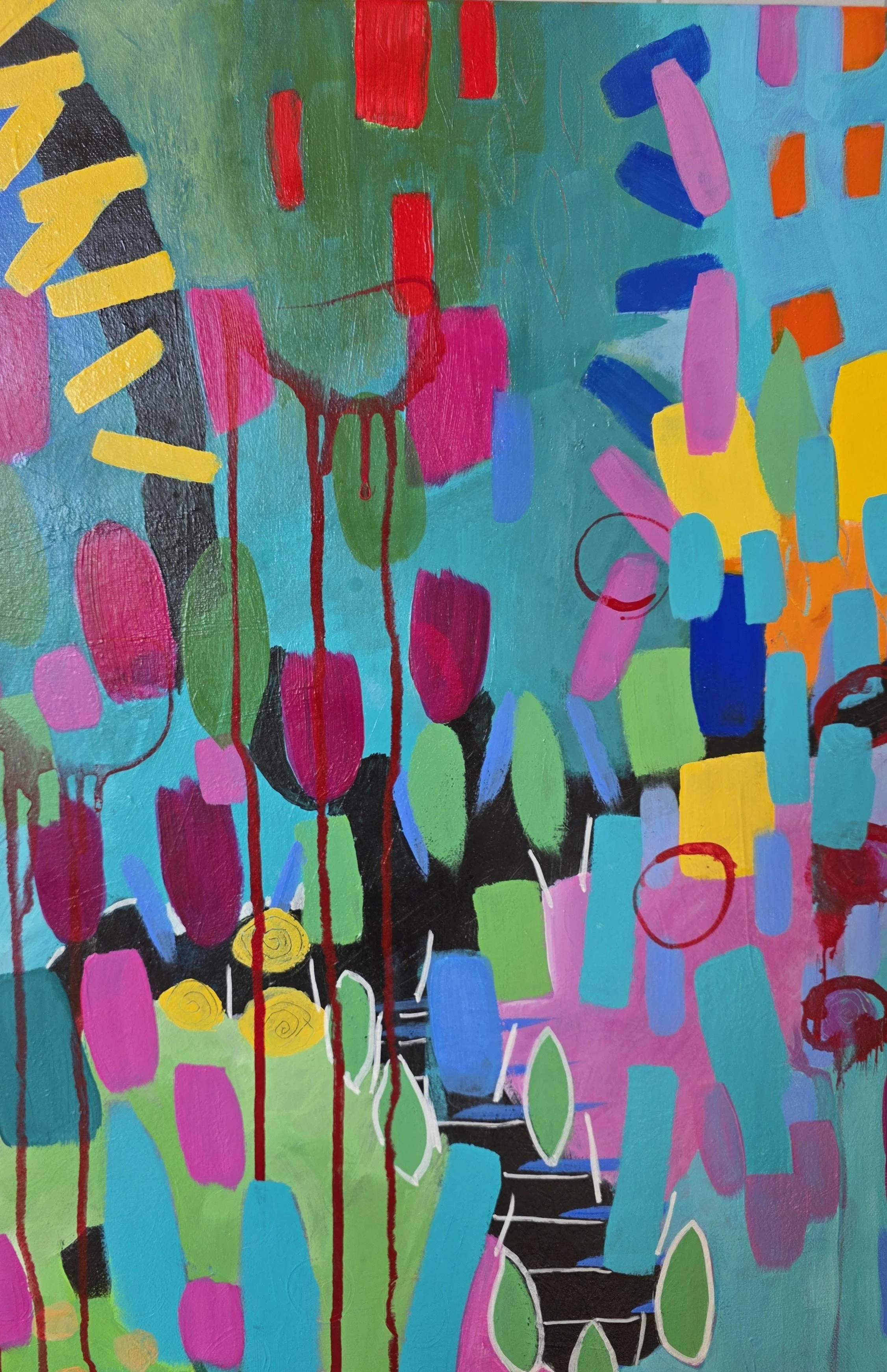 Step through the garden acrylic painting close up.jpg