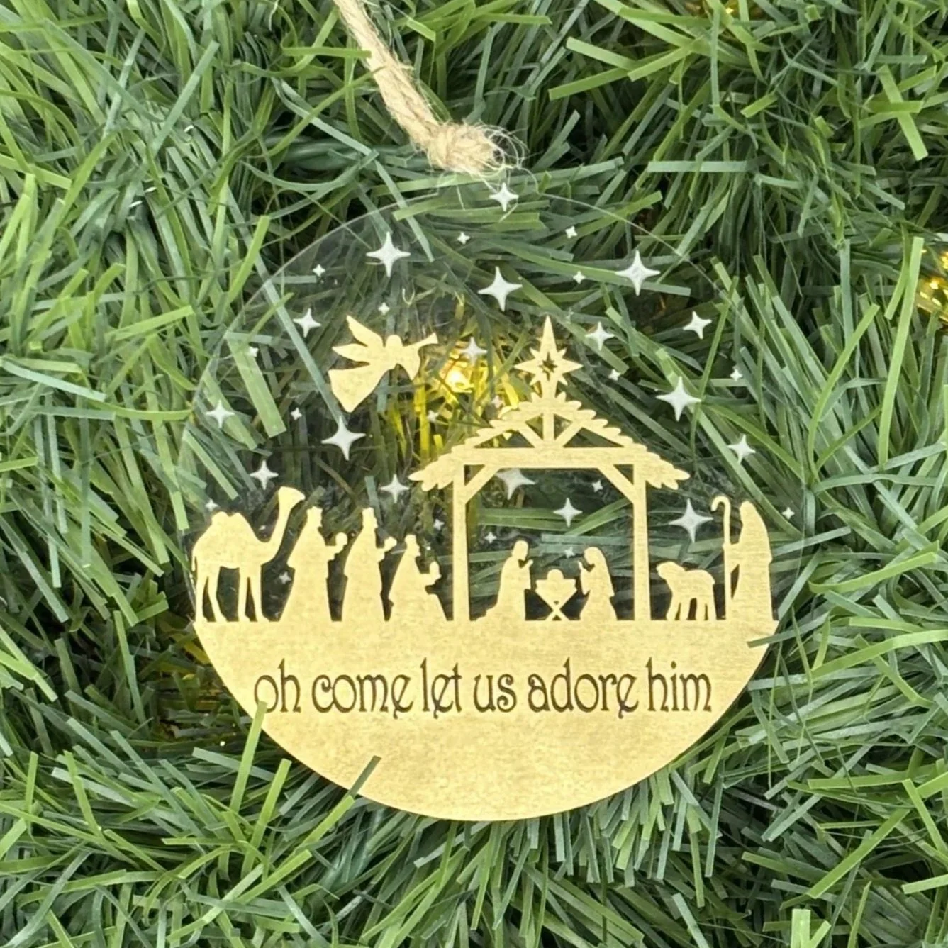 Acrylic Nativity Ornament