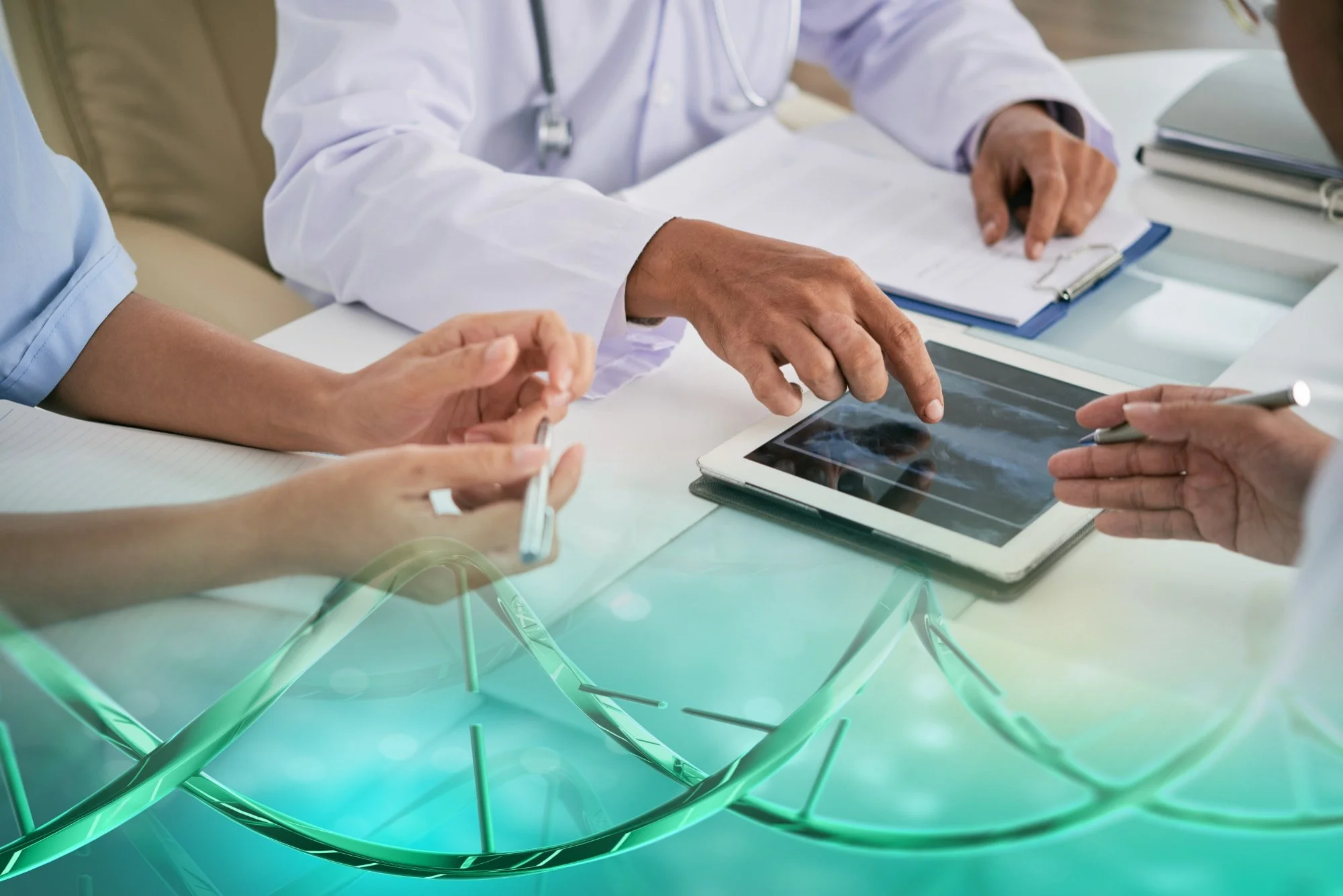 Doctor consulting patient about personalized stem cell treatment plan