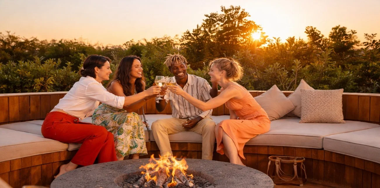 International patients enjoying recovery and wellness travel experience after affordable stem cell therapy in Mexico.