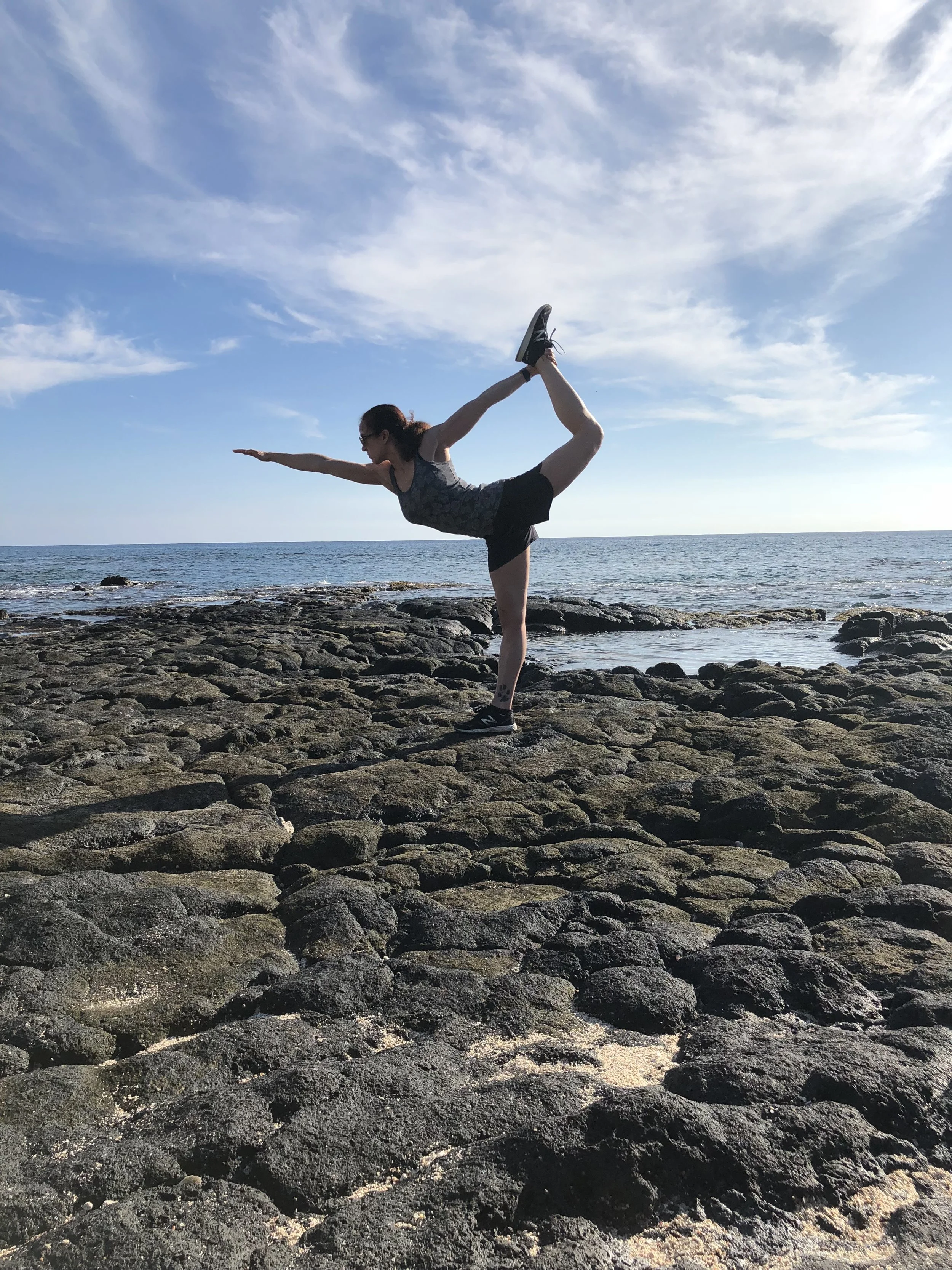 Yoga on a beach