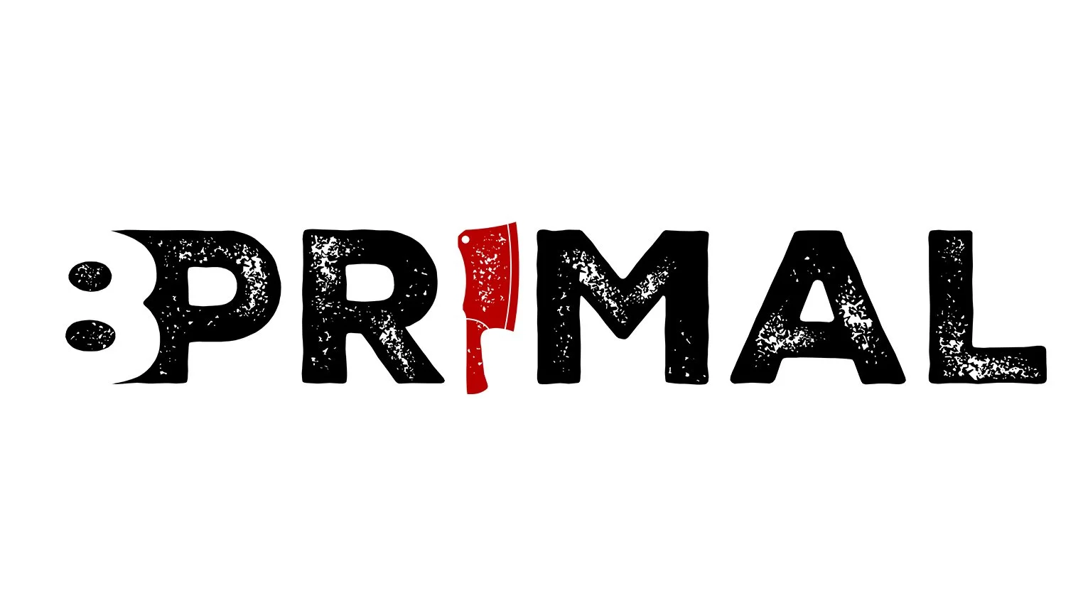 Stylized text reading 'PRIMAL' with a red exclamation mark replacing the letter I.