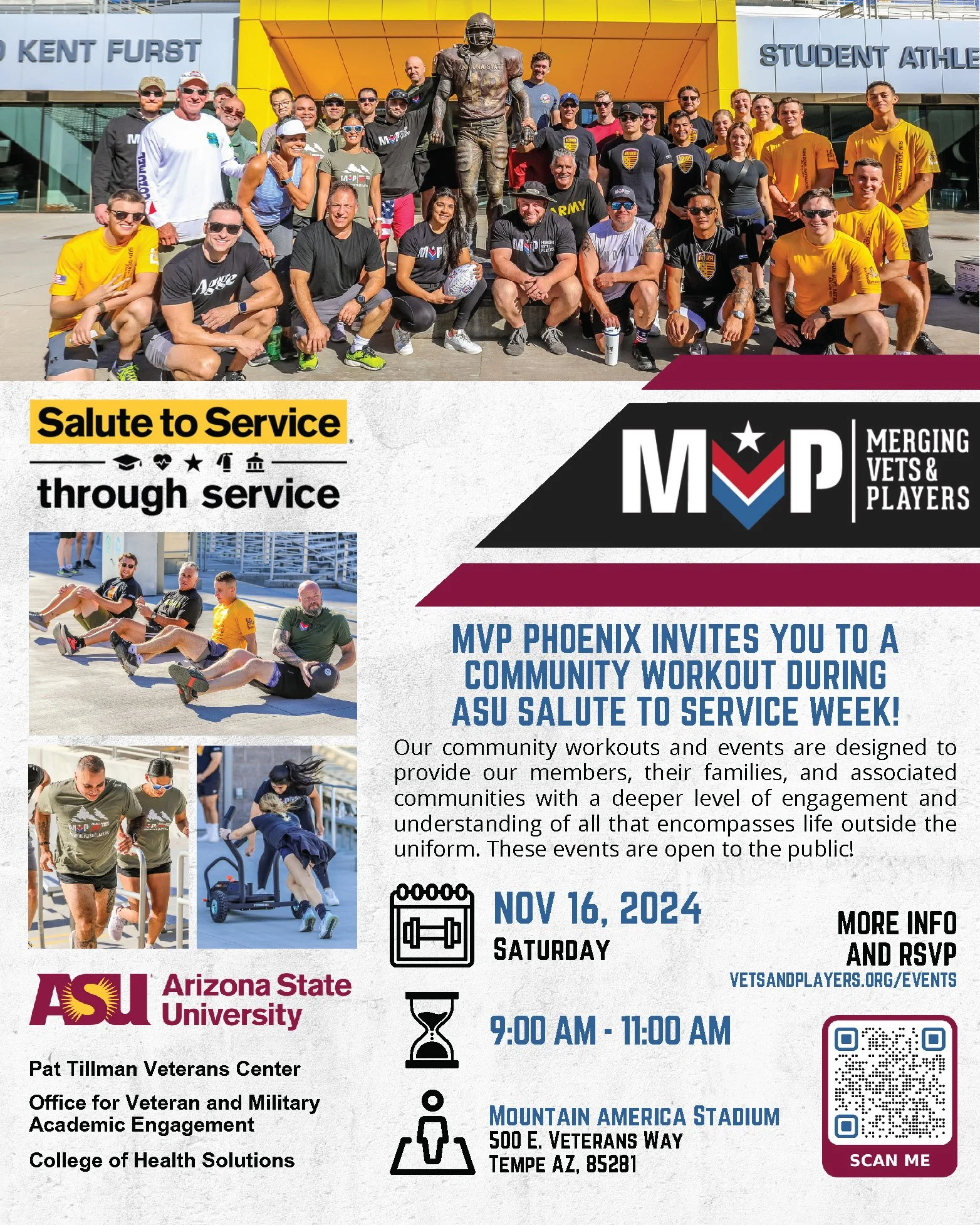 MVP Phoenix x ASU Salute to Service Community Workout
