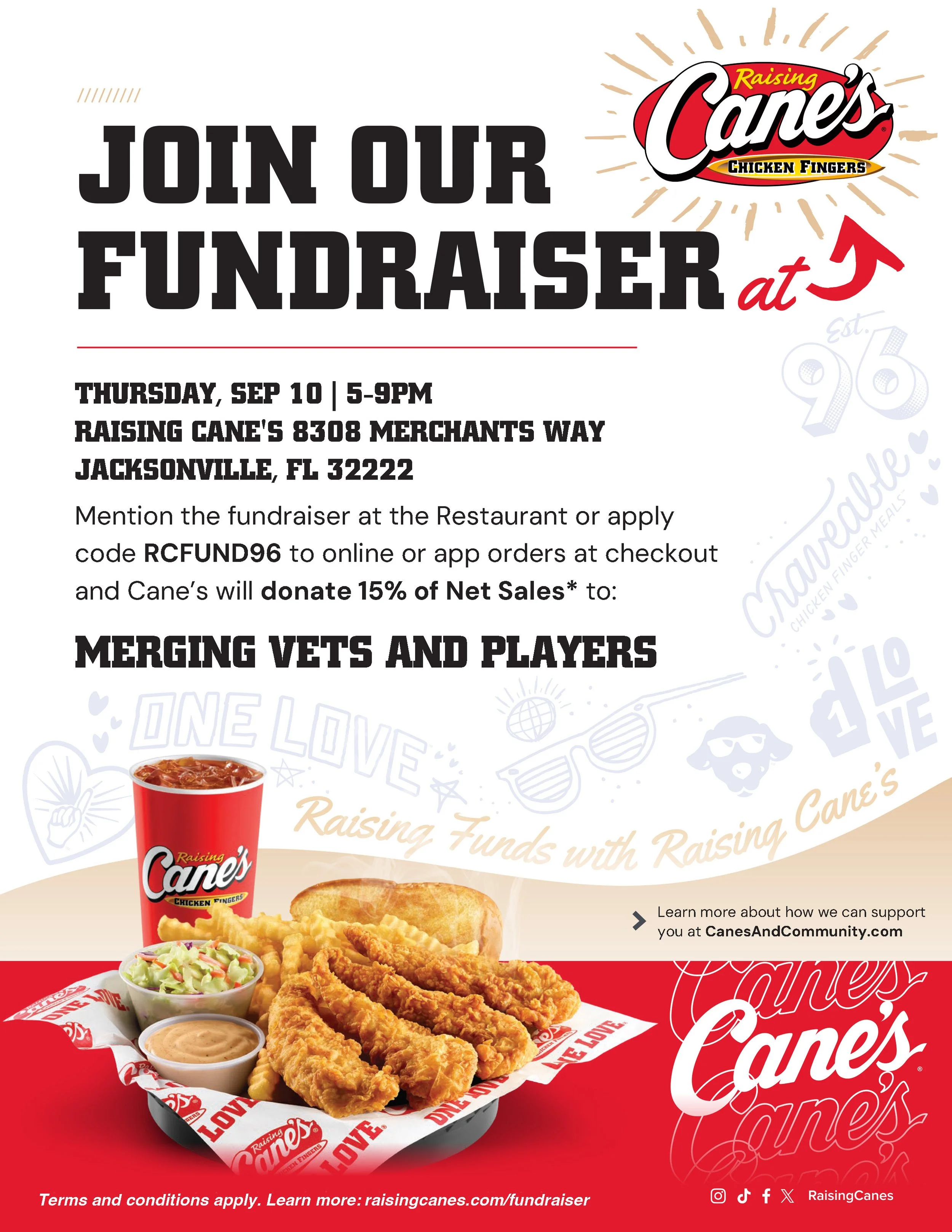 Fundraiser at Raising Cane’s - Jacksonville, FL