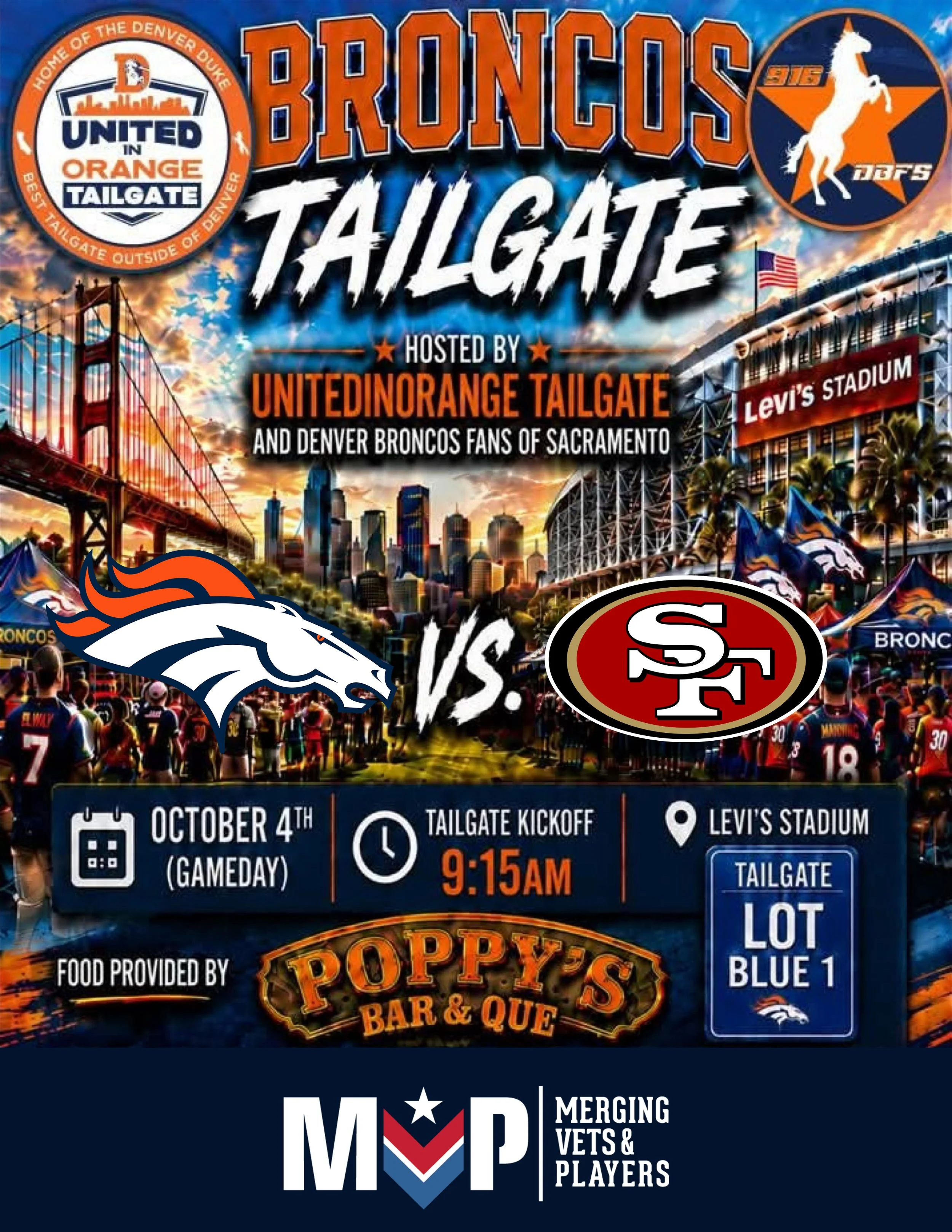 United in Orange Tailgate - Denver Broncos vs. San Fransisco 49ers