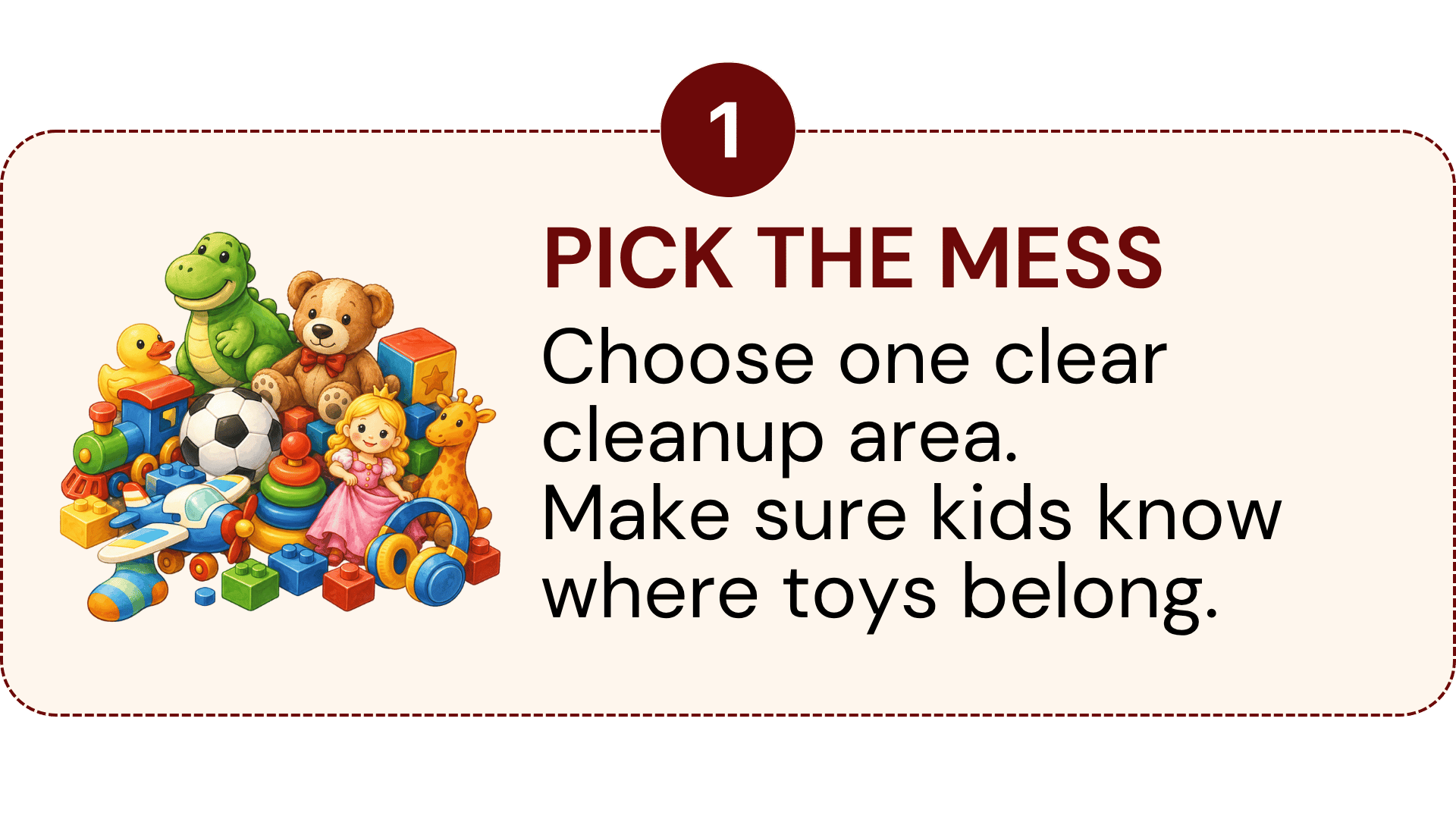 A colorful assortment of children's toys including stuffed animals, a soccer ball, building blocks, and a toy horse.