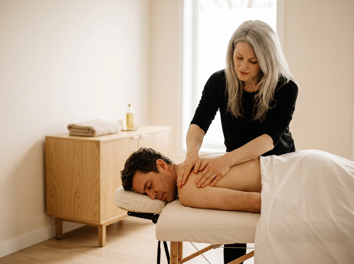 Monthly wellness massage membership session at Breathe Massage + Yoga in Lacey, WA