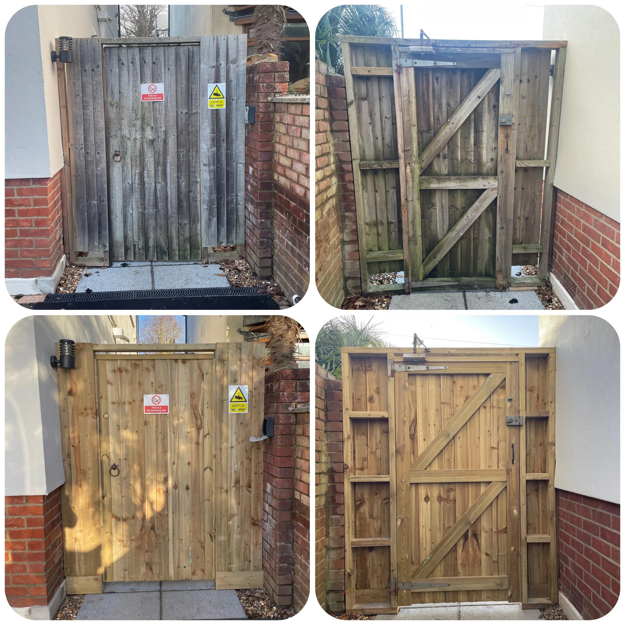 Image showing installation of new gate to replace old 