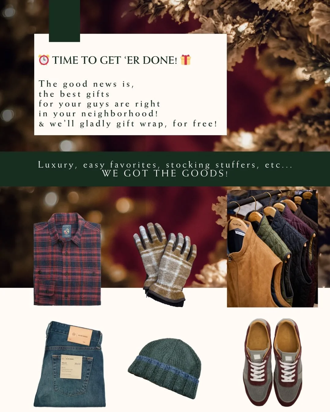 MONDAY is &laquo;&nbsp;GET-ER-DONEDAY!&nbsp;🎁 🎄
@shopsathilltop &amp; #libbiegrove 
#dresbetterthanyouhaveto