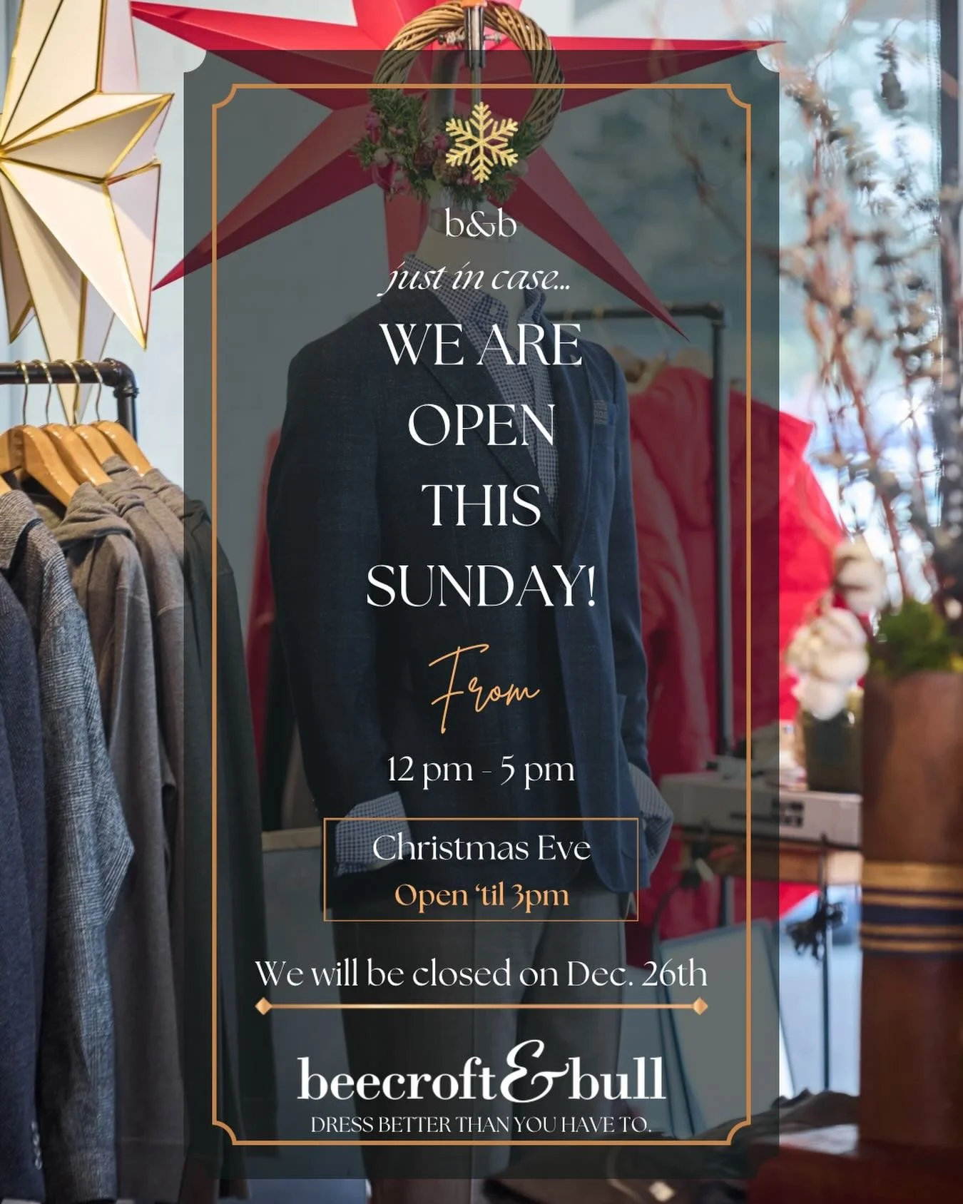 ✨ &lsquo;Tis the Season! See Our Holiday Store Hours 🎄

#dressbetterthanyouhaveto @shopsathilltop #libbiegrove