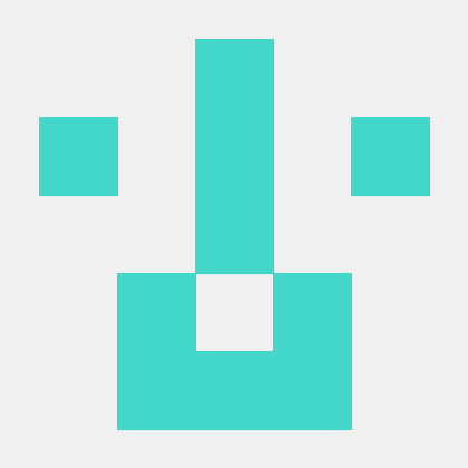 Simplified pixel art face with teal color, featuring two side squares for eyes, a vertical rectangle for the nose, and a bottom square for the mouth, on a gray background.