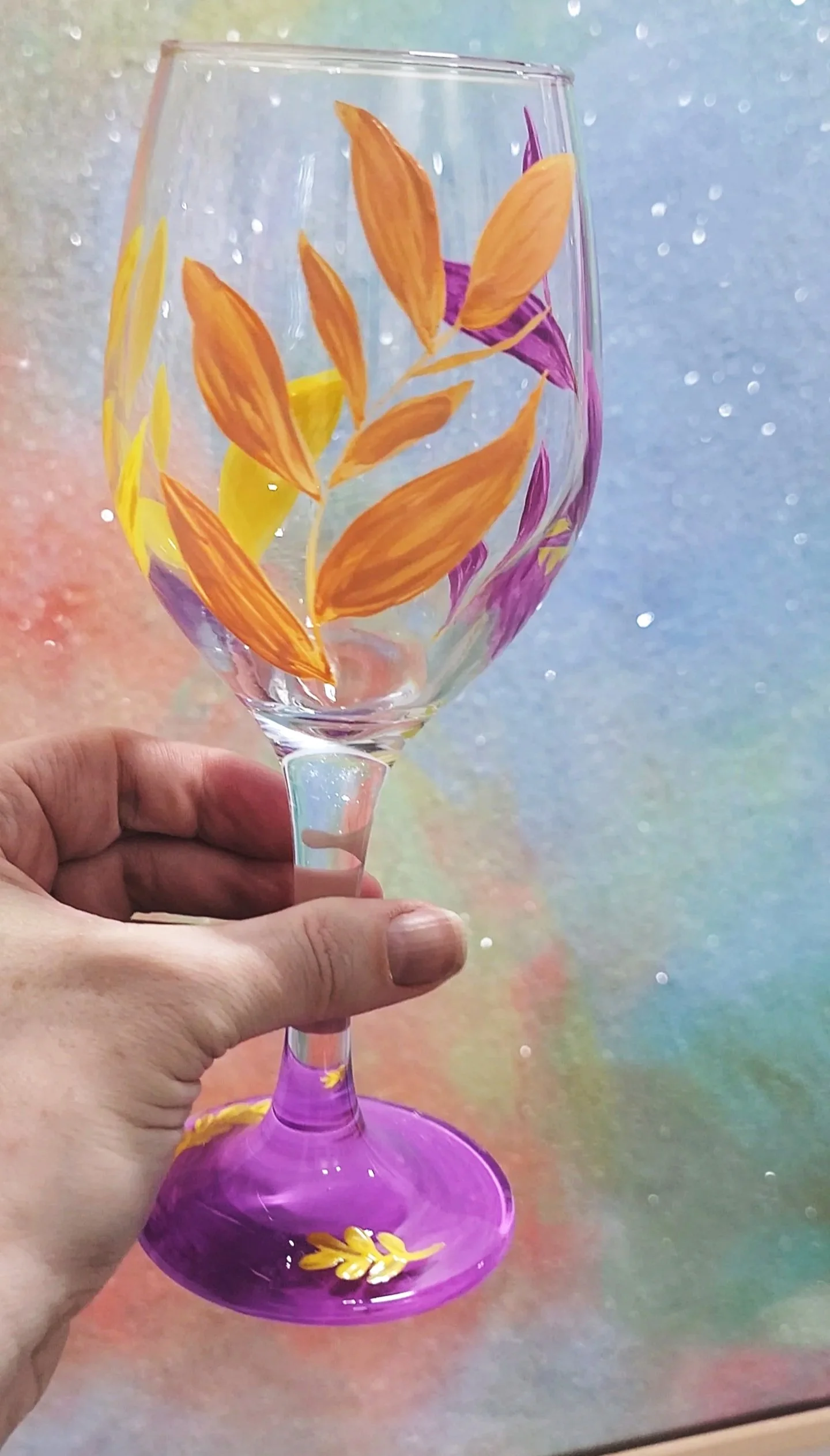 wine glass painting