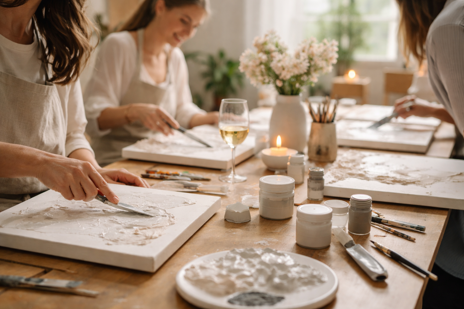 texture art paint and sip class pinellas park