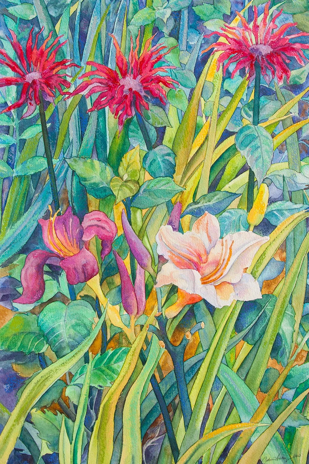 "Marianne's Garden" (Original sold - 13x19 inch Giclee prints available)