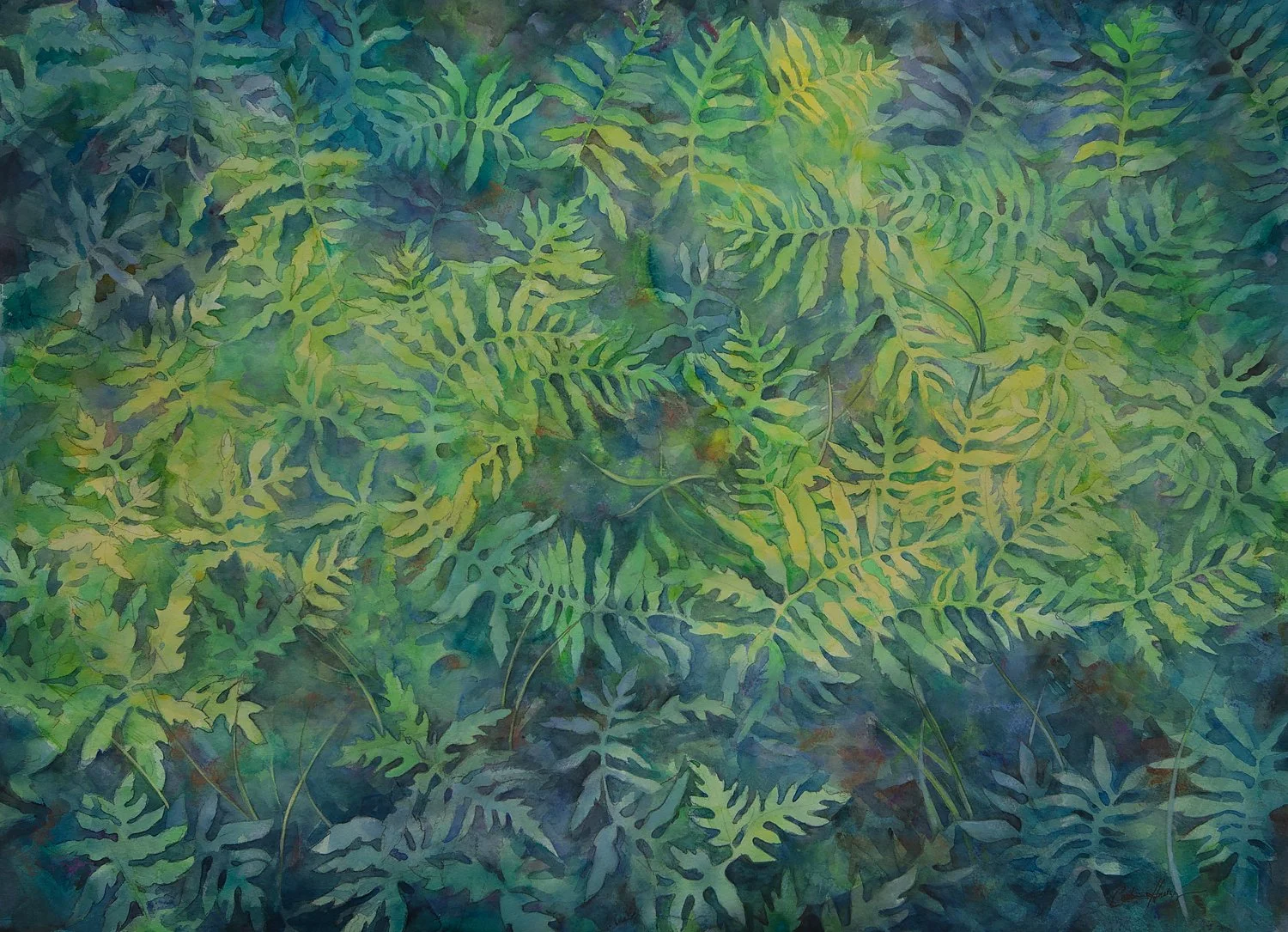 "Fern Harmony" (Original painting available, 27 x 35 inch framed size)