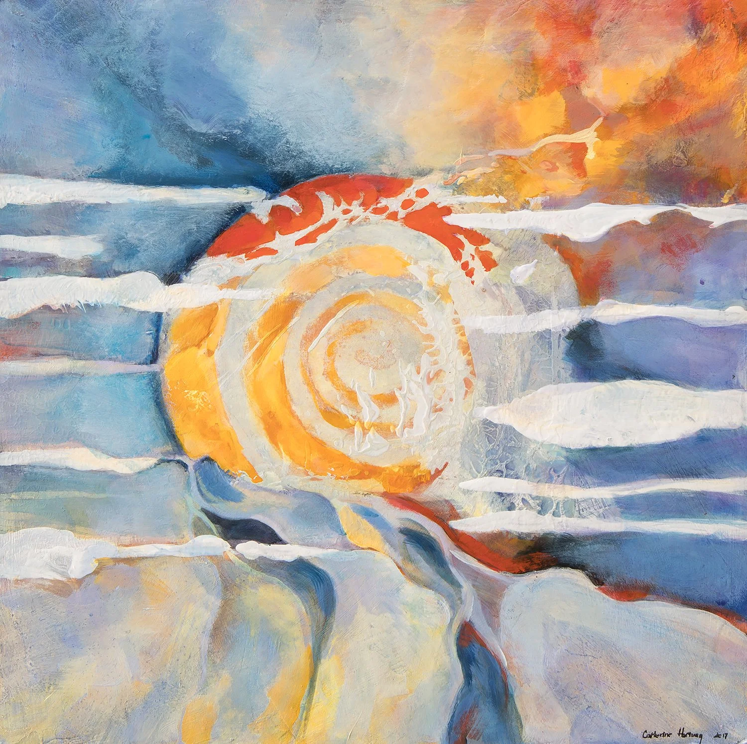 "Sky" (Original Available, framed size 12x12 inch) 