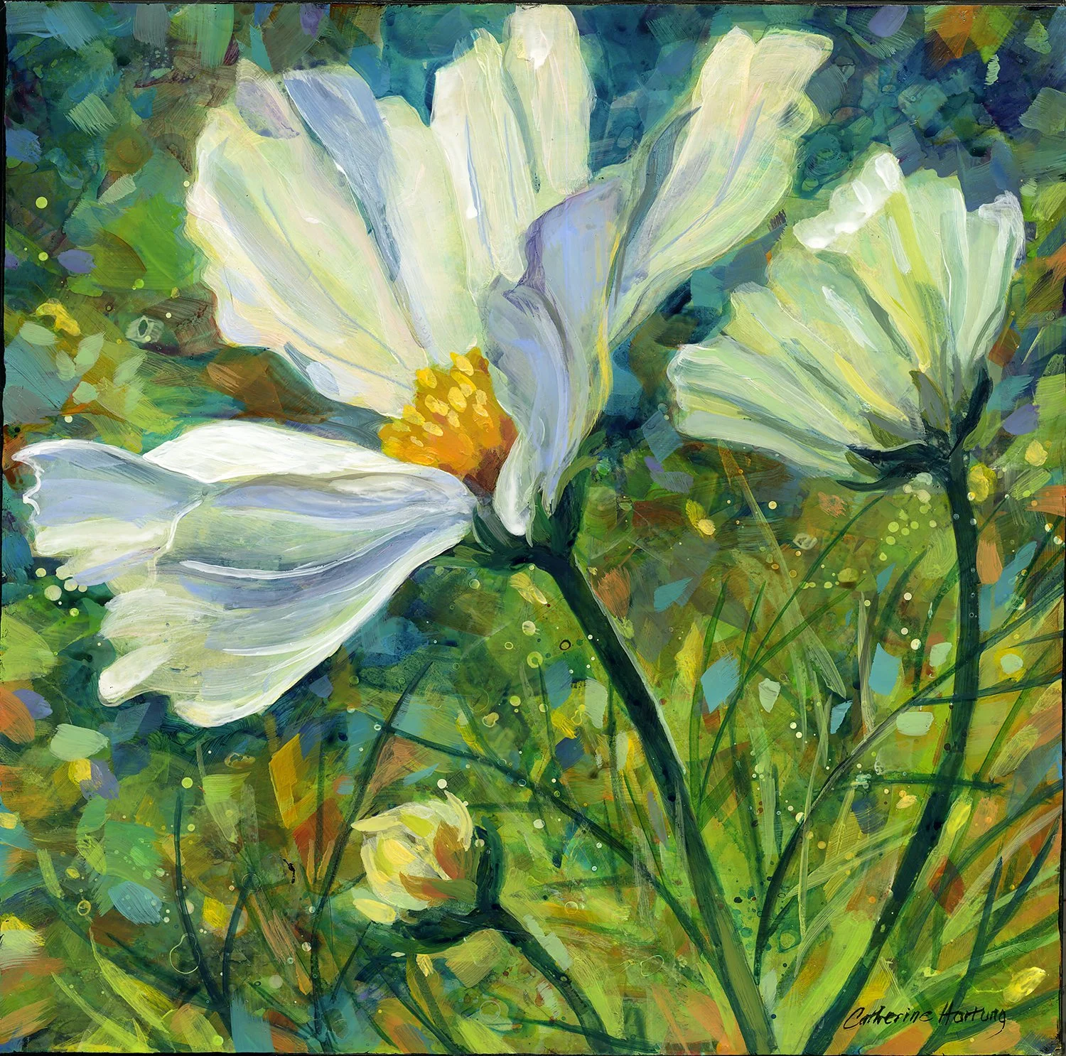 "The Last Blossoms" (Original sold -  10x10 inch Giclee prints available)