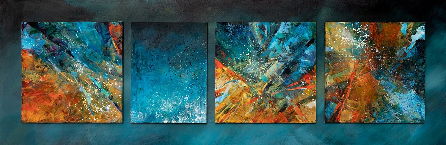 "Thunder & Lightning" (Original sold - 
Collage on board)