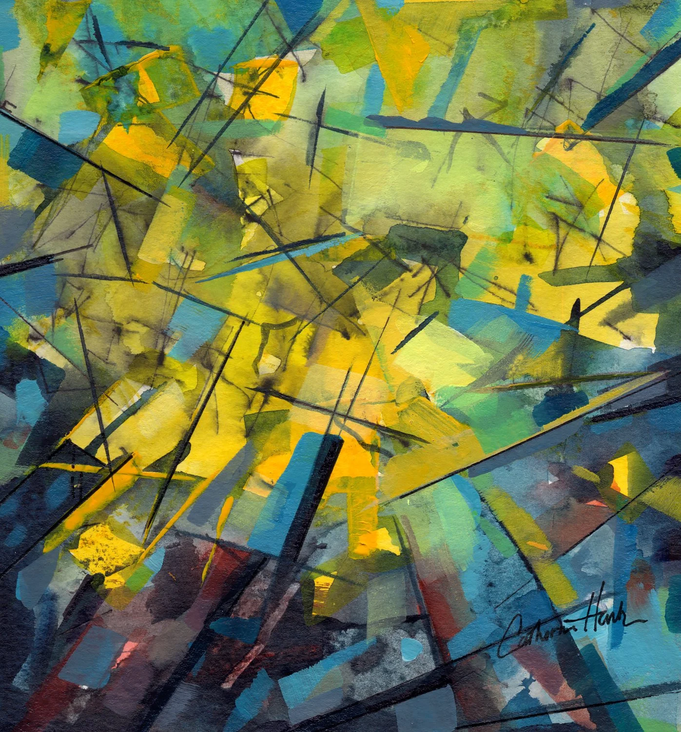 "Yellow Flowers" (Original sold - 
10x10 inch prints available)