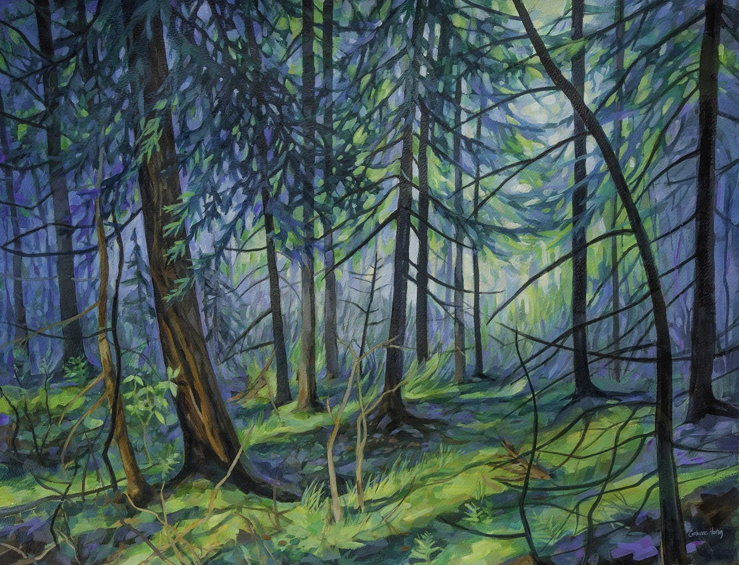 "The Forest" (Original sold - 13 x 19 inch giclee prints available) 