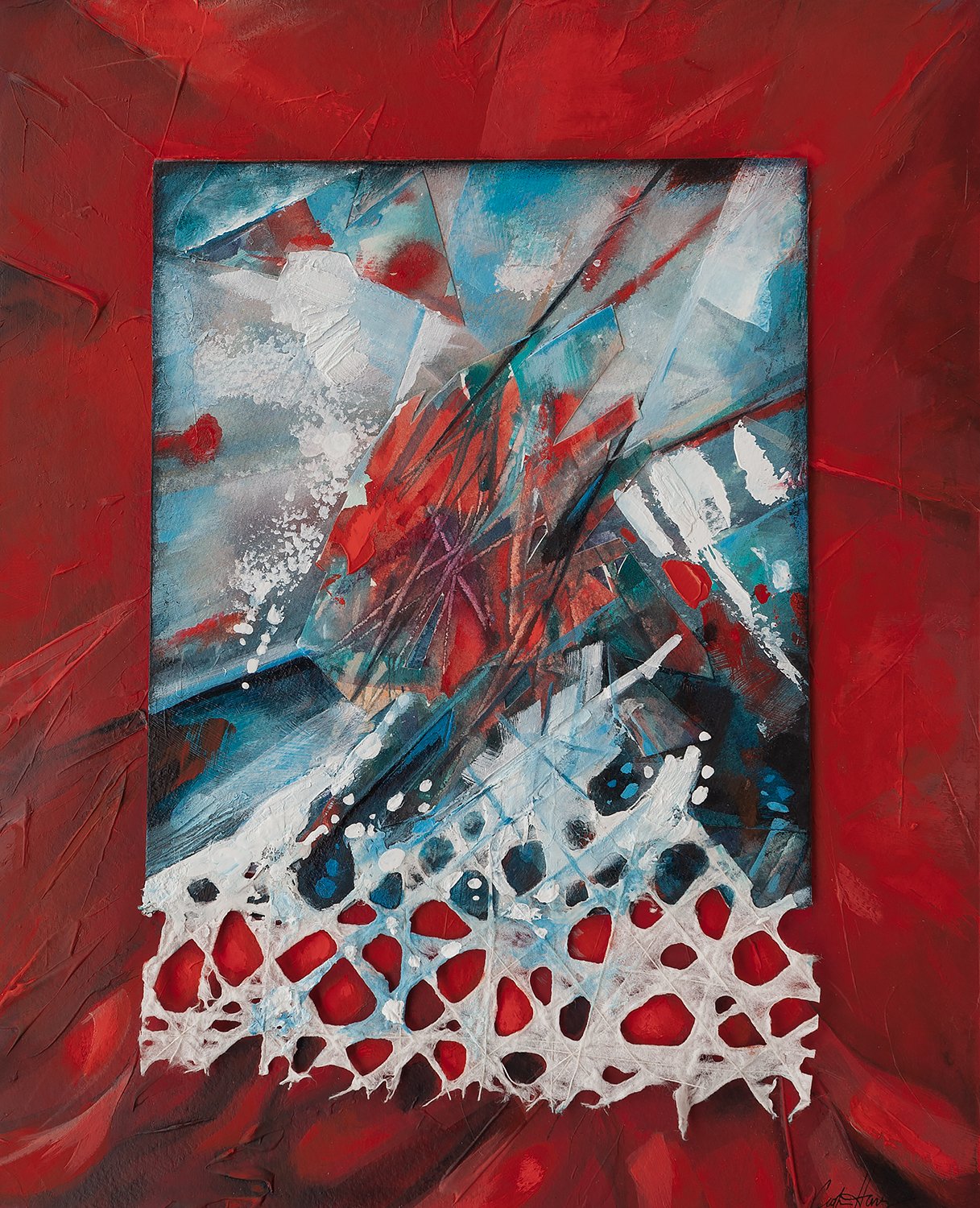 "Rough Seas" Collage - (Original painting sold)  