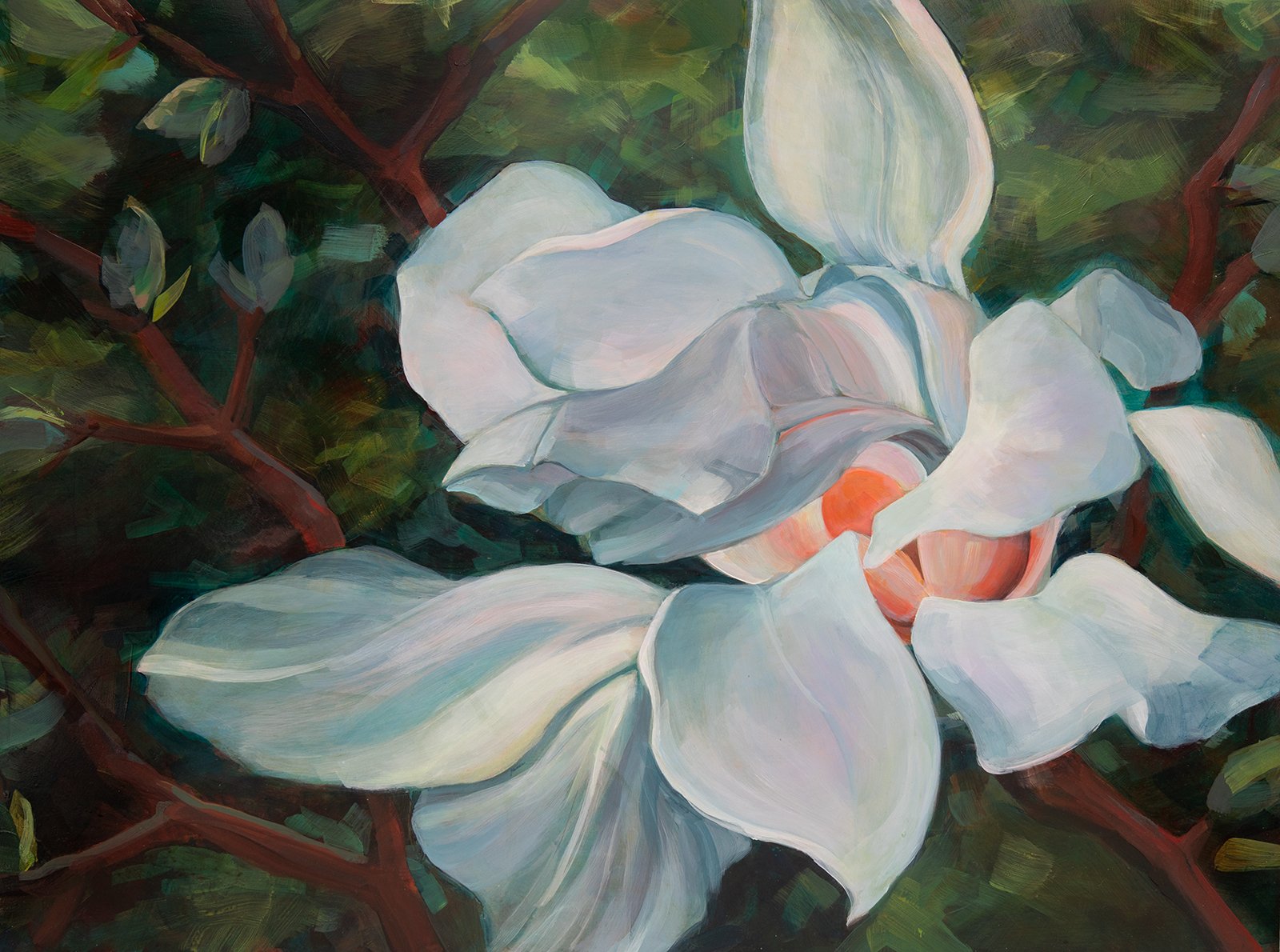 "Mary's Tulip Tree" (Original available, framed size 18x24")