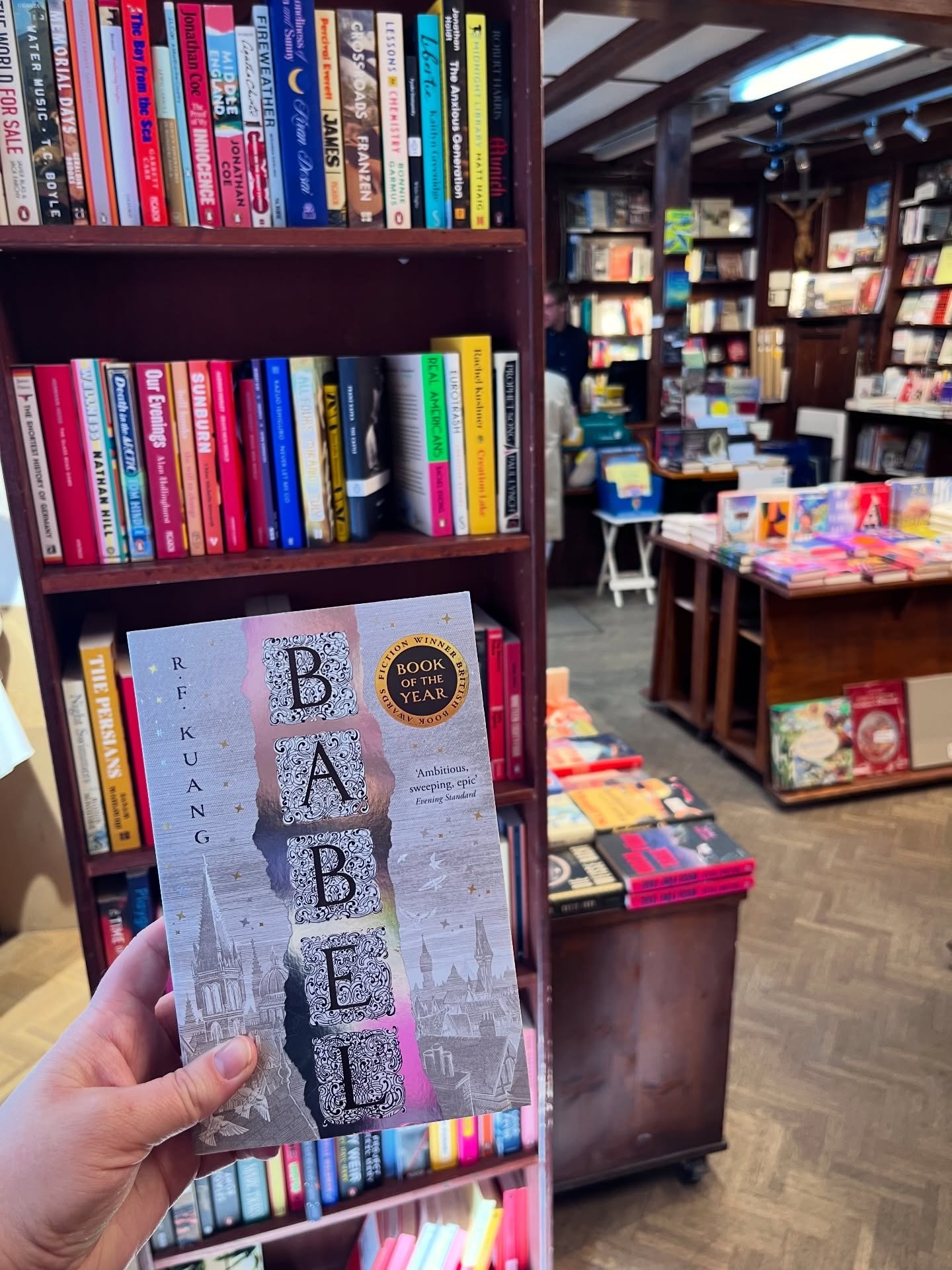 What does bookseller Megan do on vacation? 
Goes to the first small bookstore she can find and finds one of our favorite books! 

Do you like to shop for books on vacation? Or is it just us😅

#ThePumpkinCottage #IndieBookshop #Germany #Bable #Spring