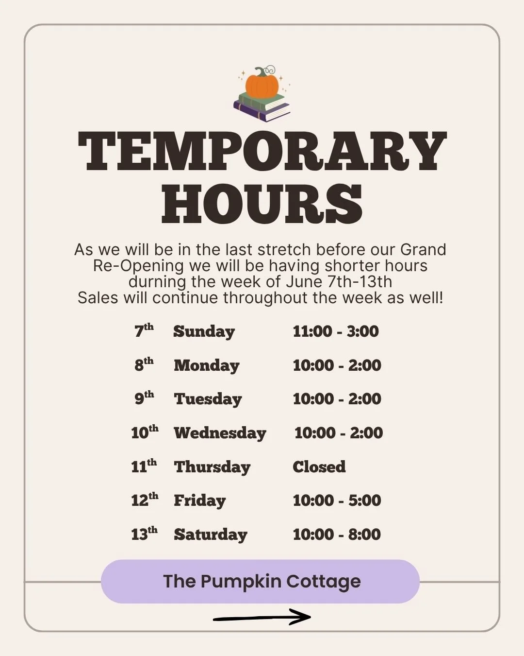 Temporary Hours