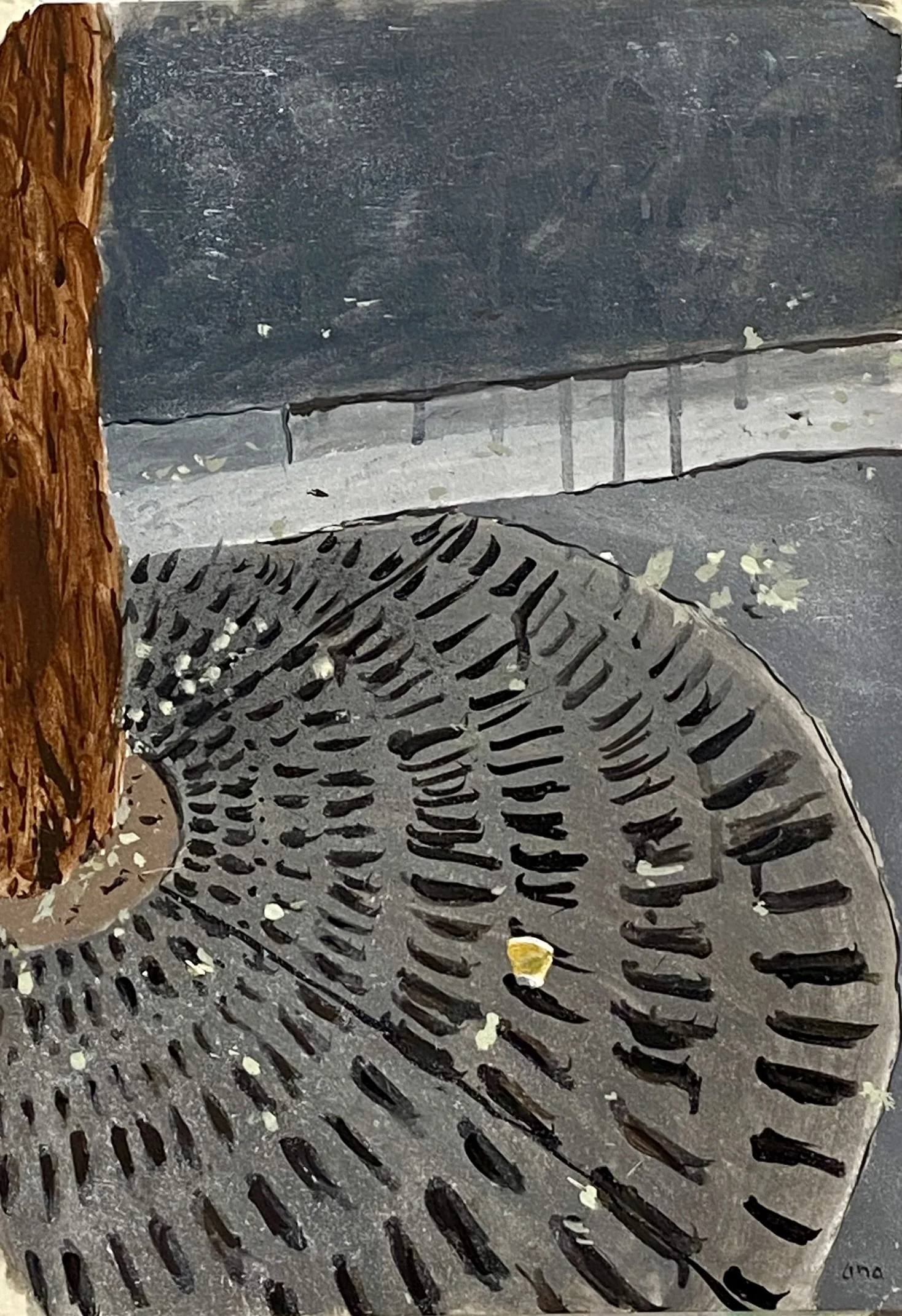 Parisien - Huile sur papier, 2022