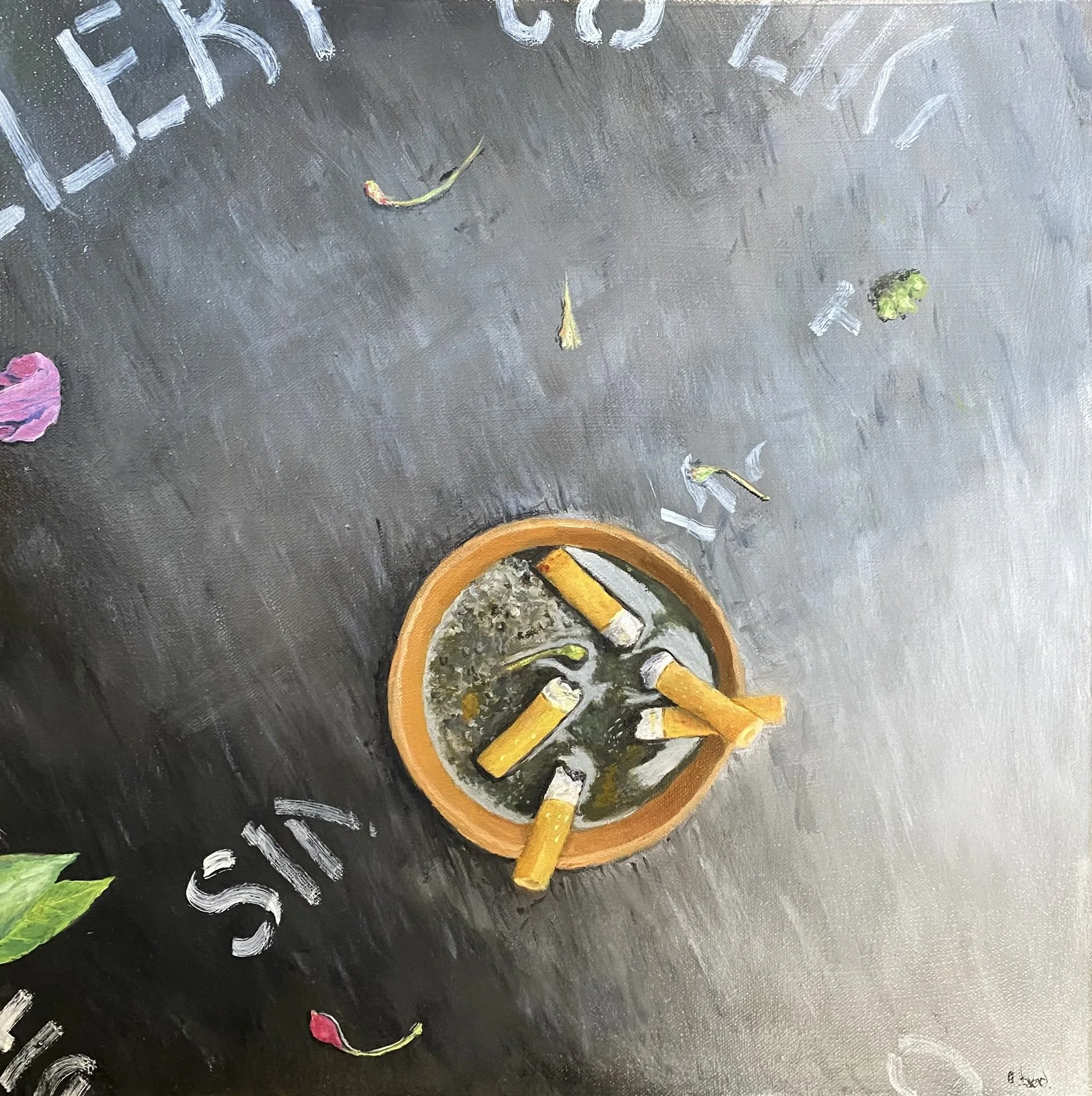 Le tonneau détrempé - Huile sur toile, 2024