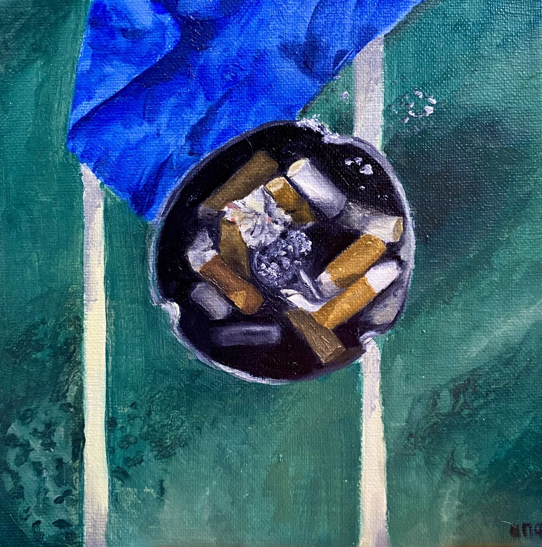 La serviette mouillée - Huile sur toile, 2024