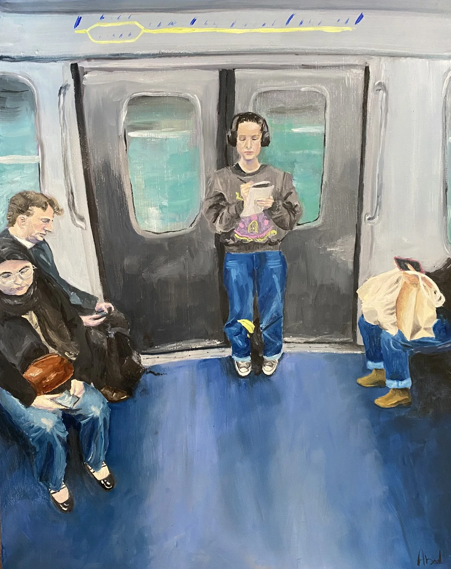 La banane - Huile sur papier, 2024