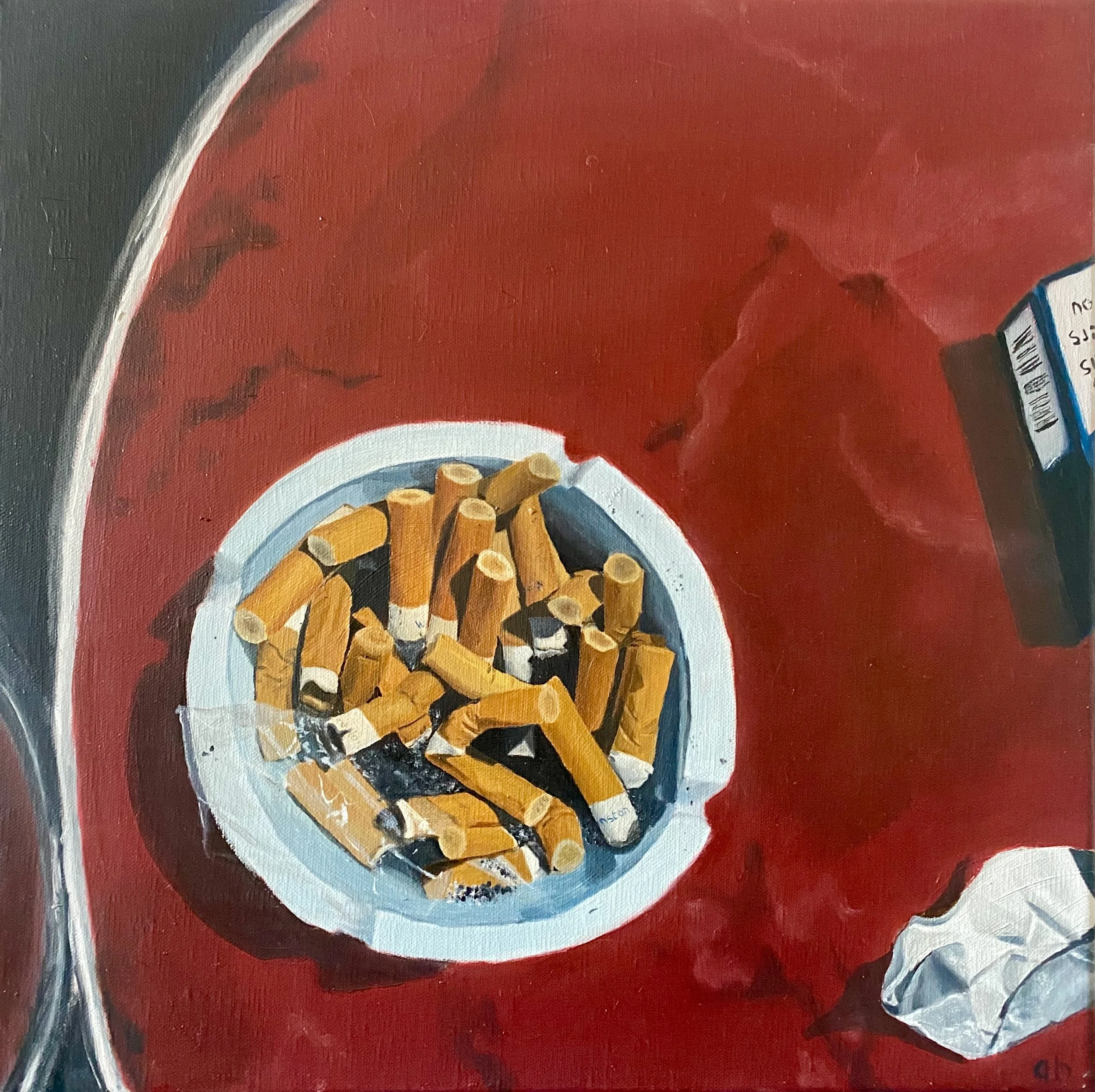 01h48 - Triptyque 3, Huile sur toile, 2026 - 40x40