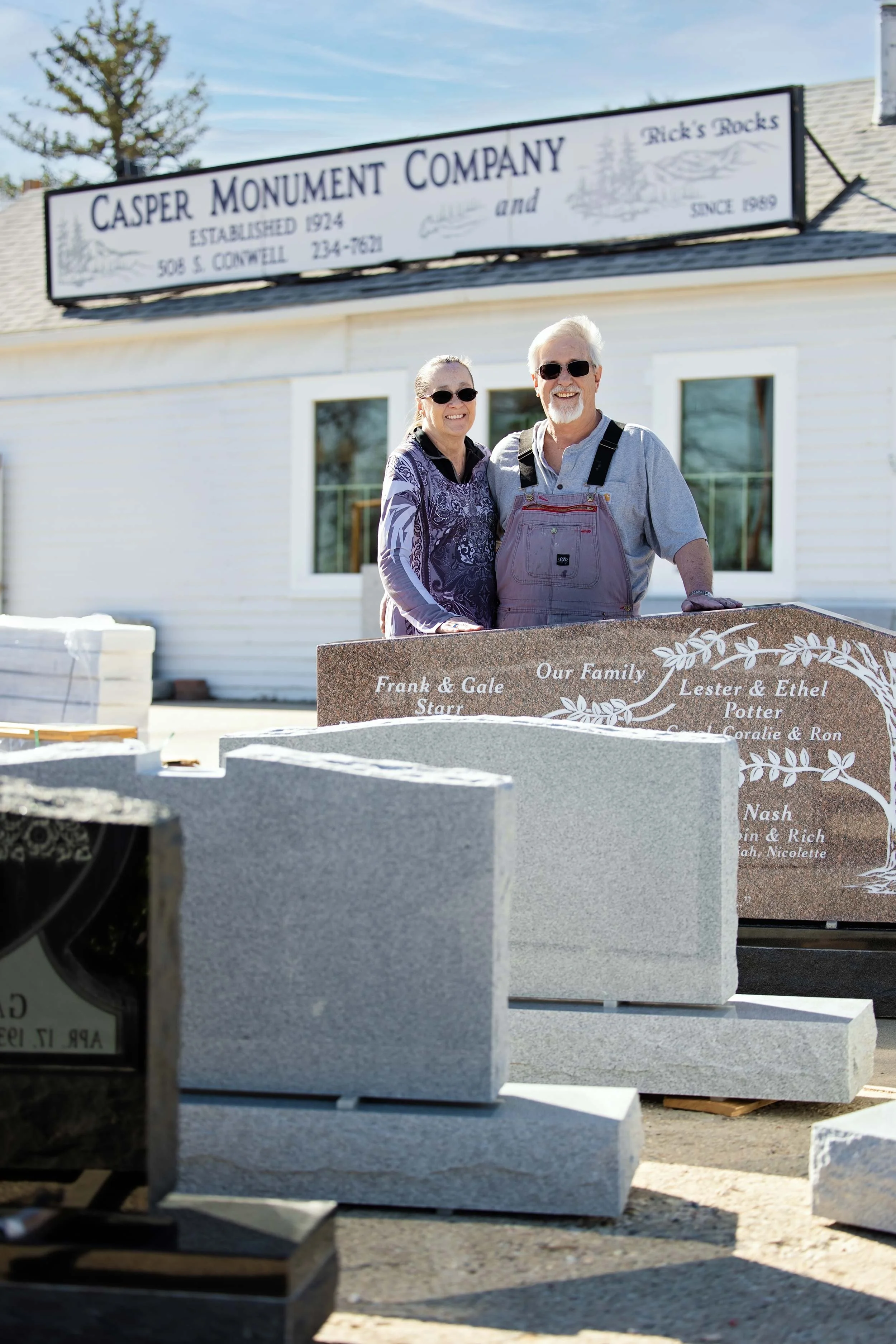 Larina &amp; Rick Potter - Casper Monuments &amp; Rick’s Rocks