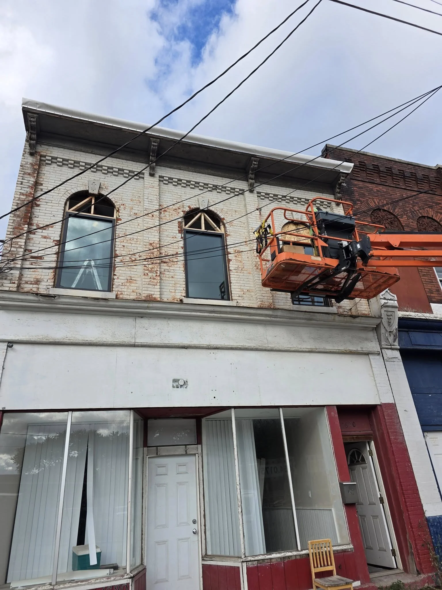 Outside view of an old building.