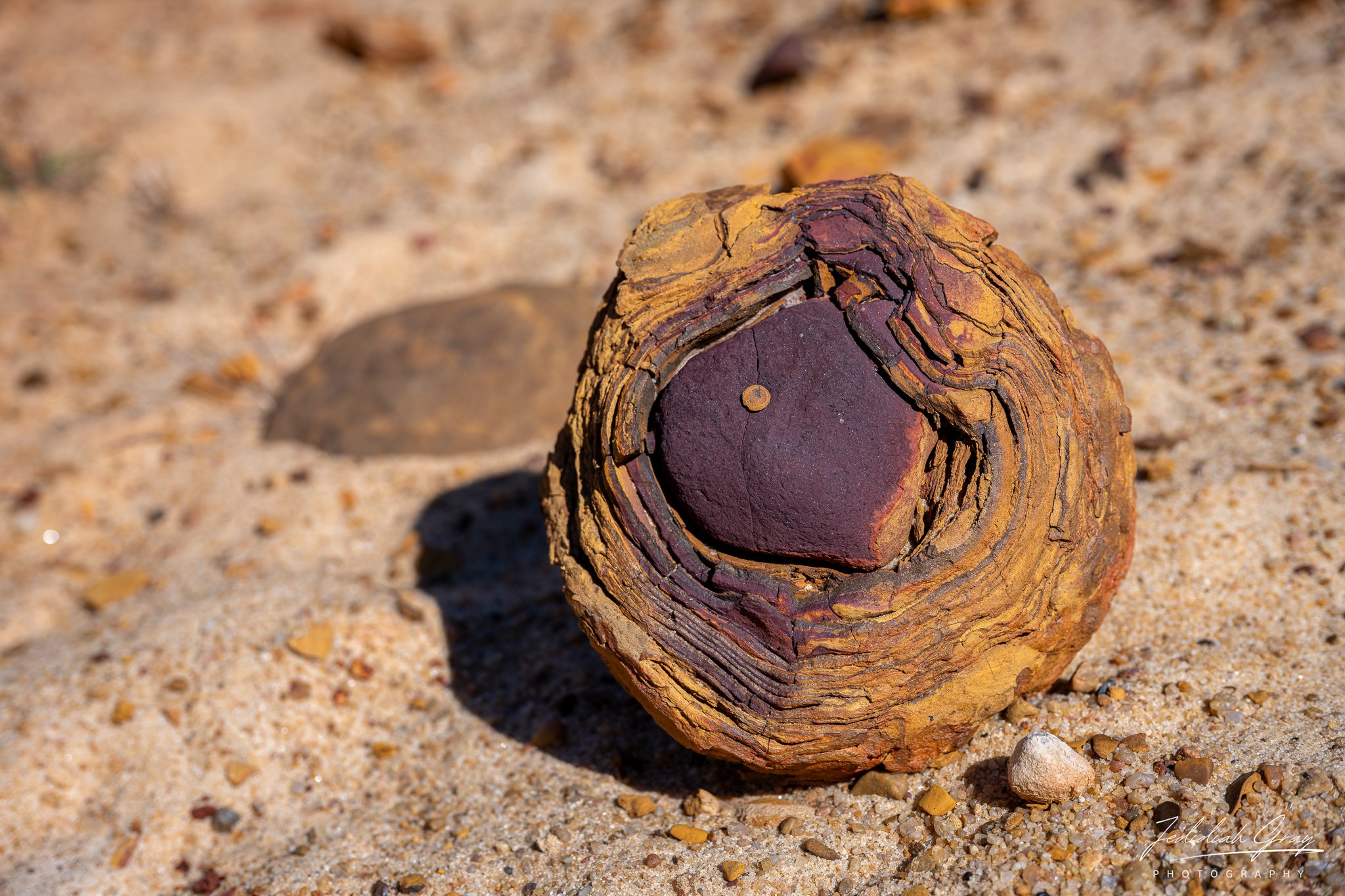 An iron oxide concretion at Tsingy Rouge