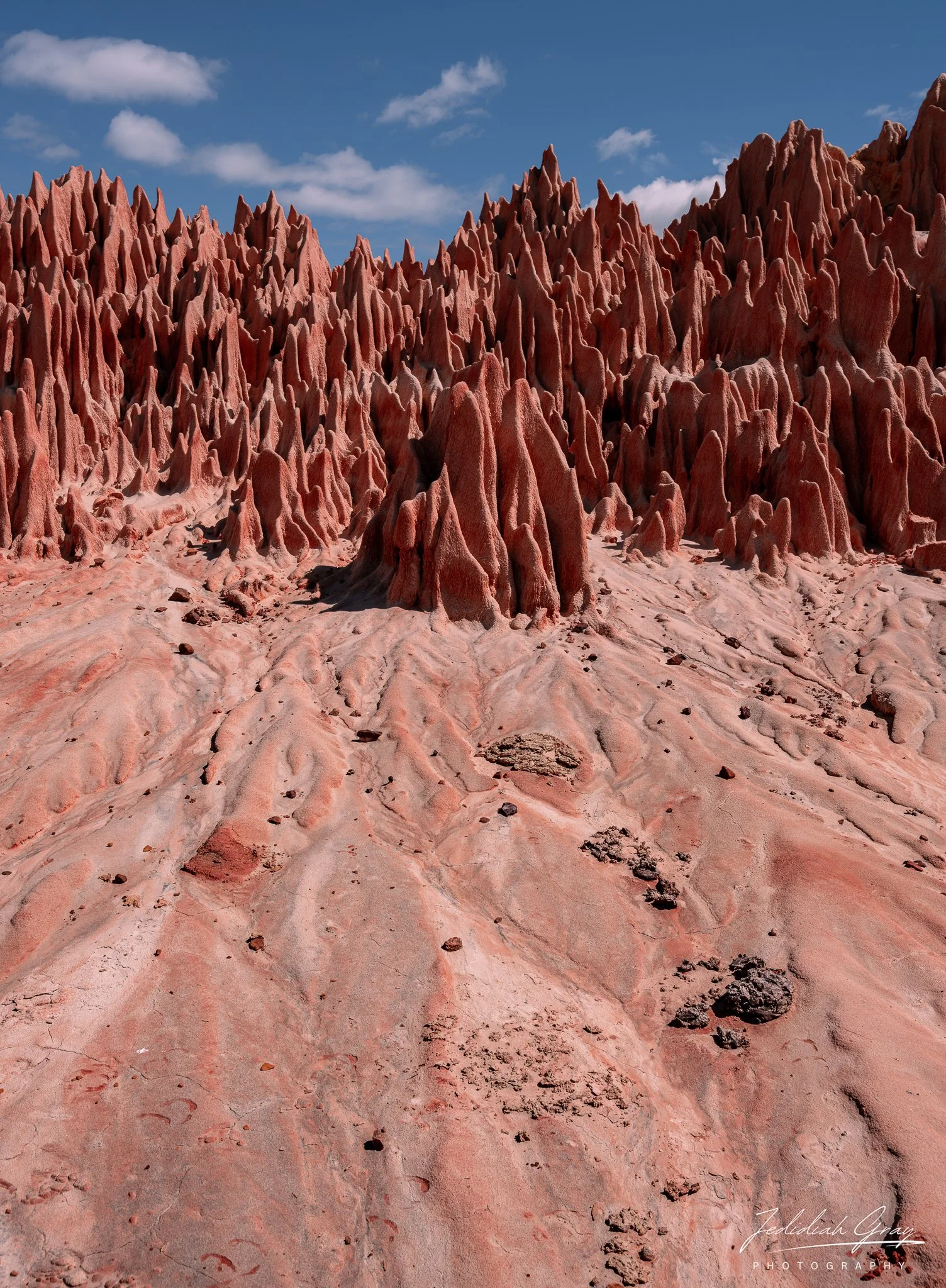 The stone formations of Tsingy Rouge