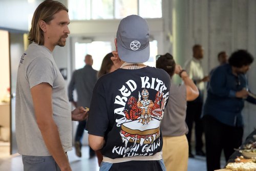 Naked Kitchen restaurant signs on in Phoenix Arts District