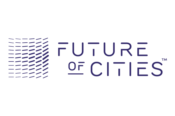 Logo with abstract cityscape and the text 'Future of Cities'
