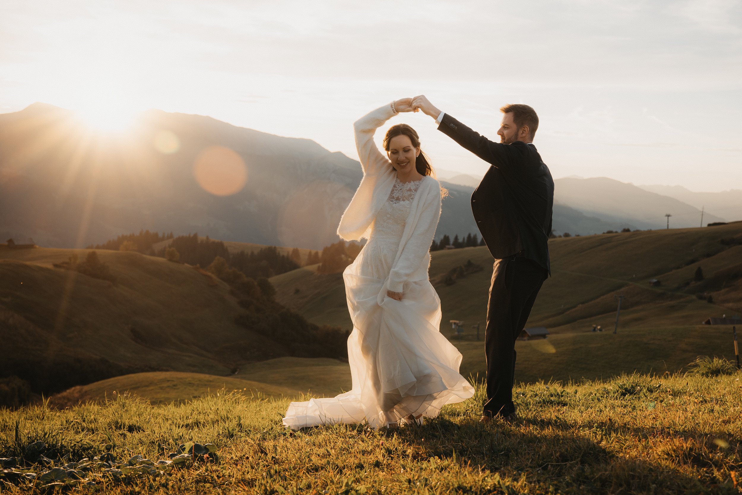 Hochzeit E & J Hahnenmoos Adelboden Sunsetshooting