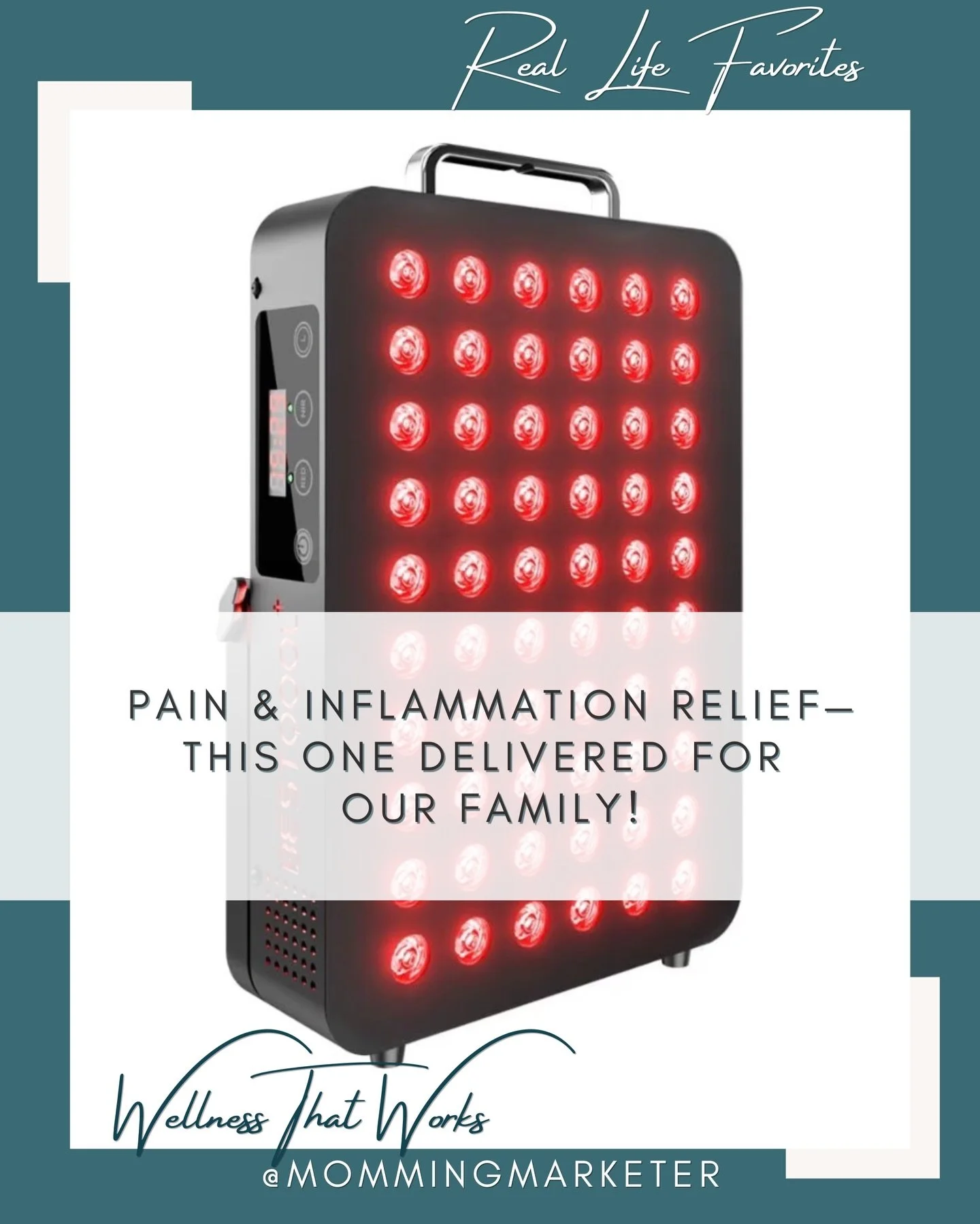 I put a lot of thought into what I wanted to share first as an Amazon Associate, and this is without a doubt the product that has made the biggest impact on our family.

Over the last few years, I kept seeing posts about red light therapy and one spe