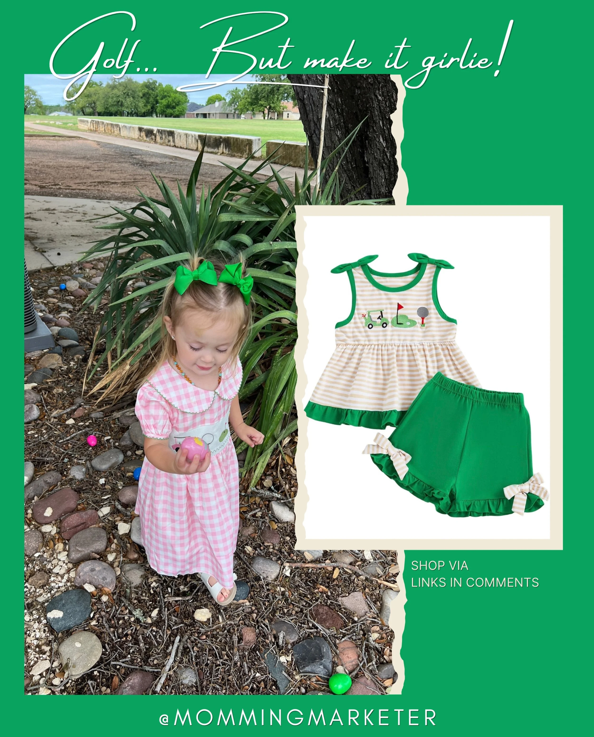 Okay but these little golf girlie outfits&hellip; I cannot.
Marek wore the pink smocked dress for Easter and I had several people ask where it was from &mdash; Amazon, of course. It is even cuter in person and perfect for spring and summer.

And this