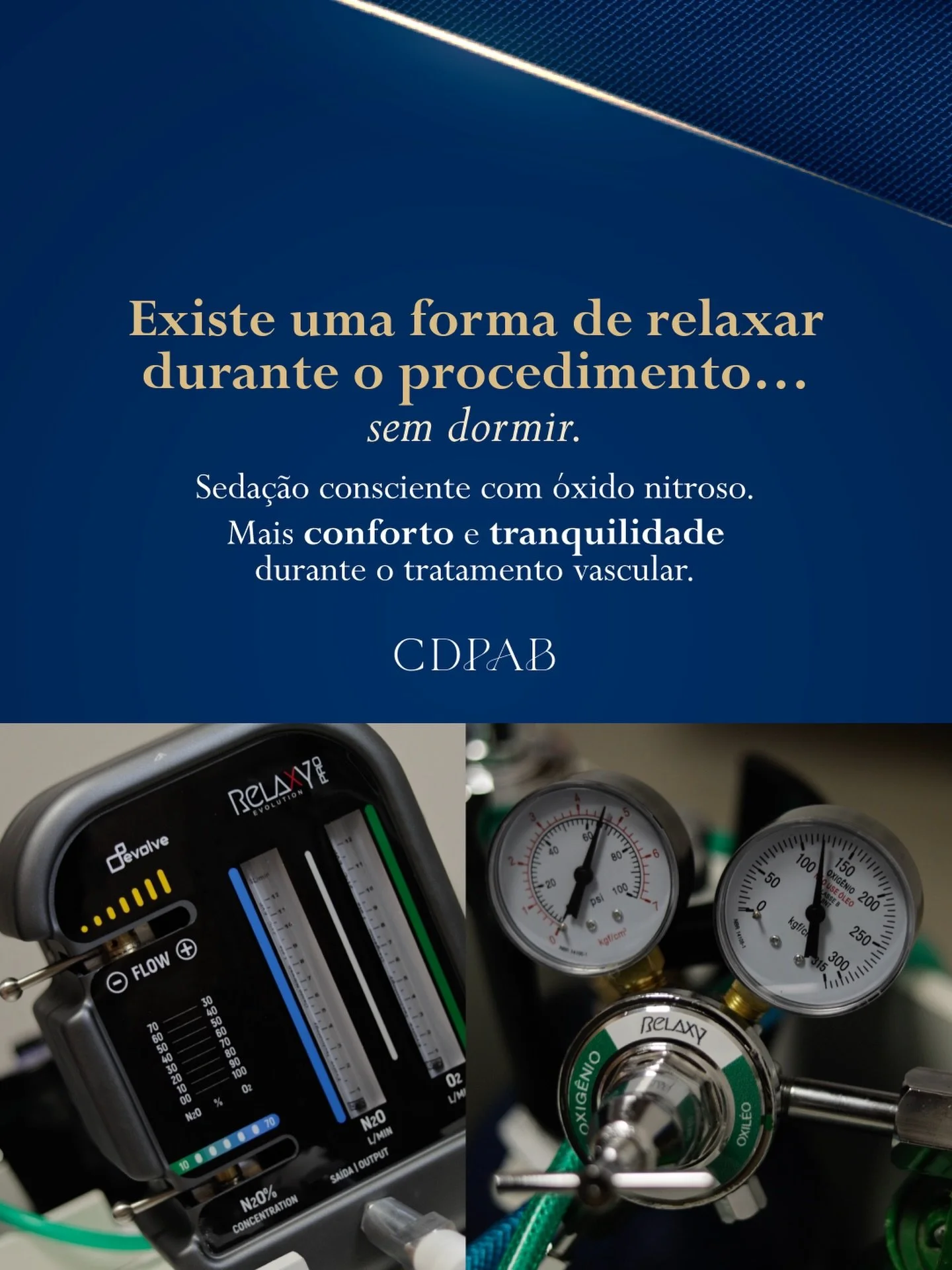 Muitas pessoas associam procedimentos m&eacute;dicos &agrave; dor ou &agrave; ansiedade.

Mas existe uma alternativa segura para promover relaxamento sem perda de consci&ecirc;ncia.

A seda&ccedil;&atilde;o consciente com &oacute;xido nitroso permite