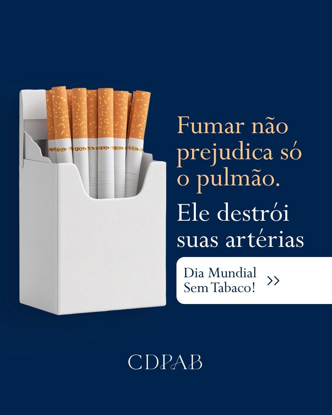 🚭 31 de maio &ndash; Dia Mundial Sem Tabaco

Quando pensamos nos efeitos do cigarro, &eacute; comum associar apenas ao pulm&atilde;o. Mas na pr&aacute;tica m&eacute;dica, o impacto vascular do tabagismo &eacute; um dos mais graves e silenciosos.

O 